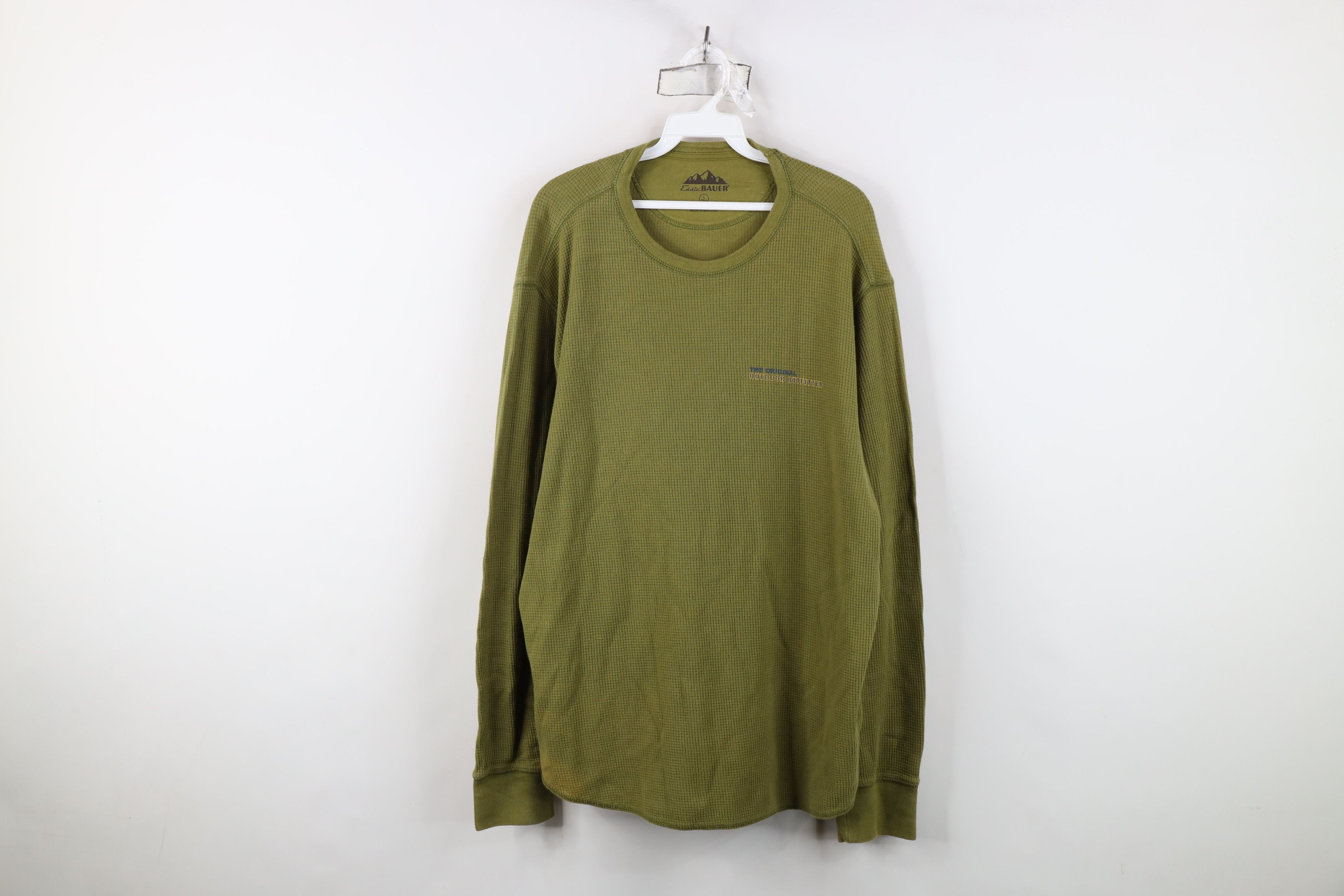 Eddie Bauer Vintage Eddie Bauer Thermal Waffle Knit T-Shirt Green Size US L / EU 52-54 / 3 - 1 Thumbnail