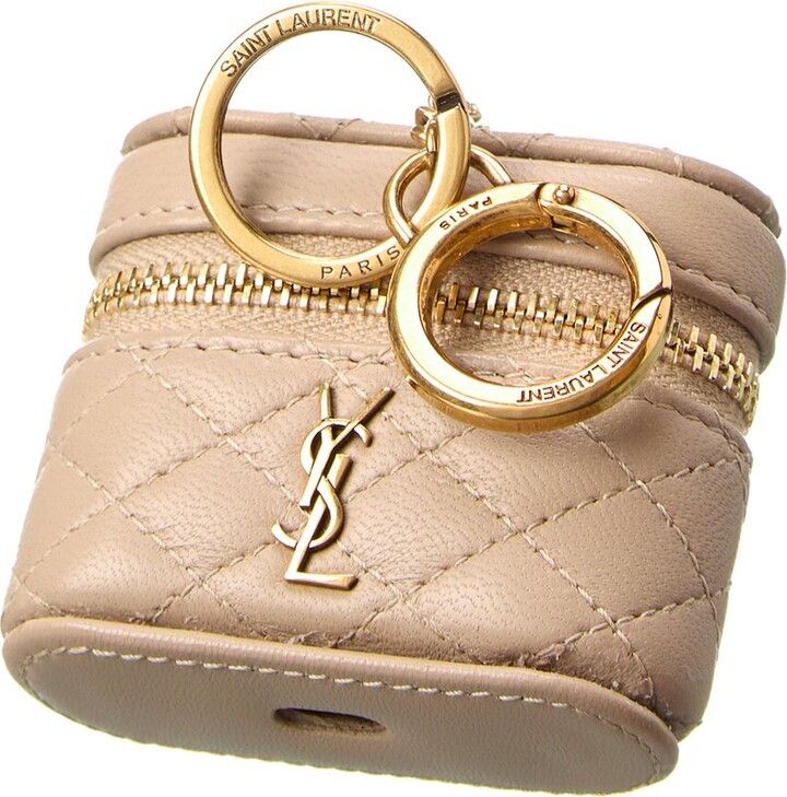 Saint Laurent Paris o1s1wg110924 Size: OS / Gaby Airpods Holder in Beige Size ONE SIZE - 3 Thumbnail