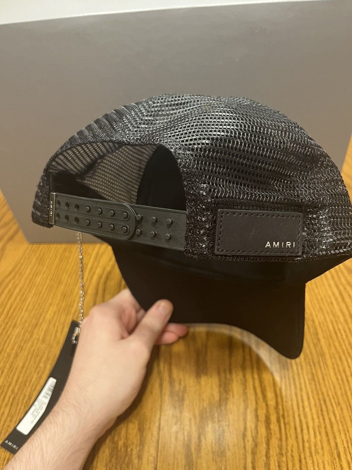 Amiri Amiri MA Trucker Hat (Black/Orange) | Grailed