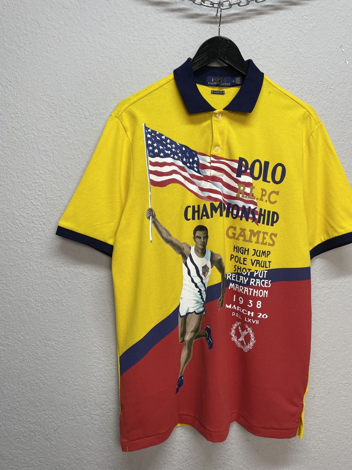 Polo Ralph Lauren Vintage Y2K Championship 1938 Polo Ralph Lauren Tee Polos Size US M / EU 48-50 / 2 - 2 Thumbnail