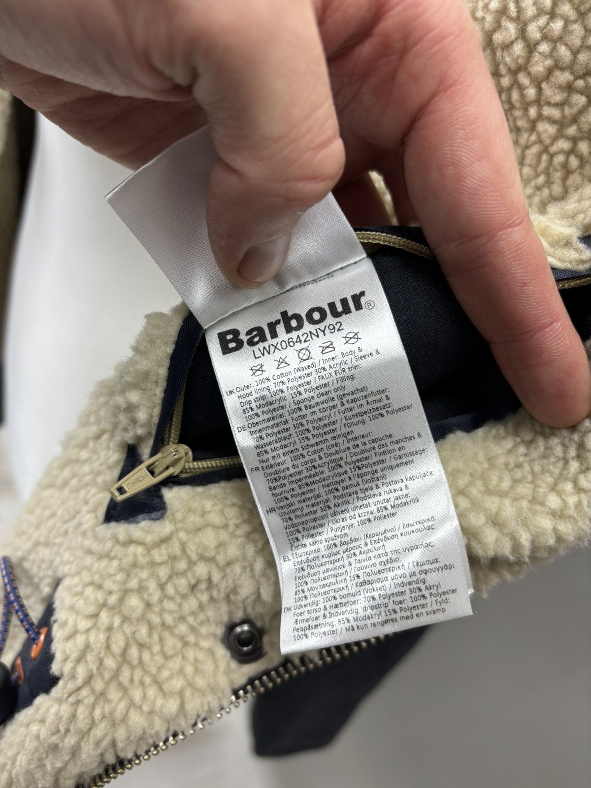 Barbour Womens waxed jacket Barbour Carribena Size 10 Color Blue Size L / US 10 / IT 46 - 14 Thumbnail