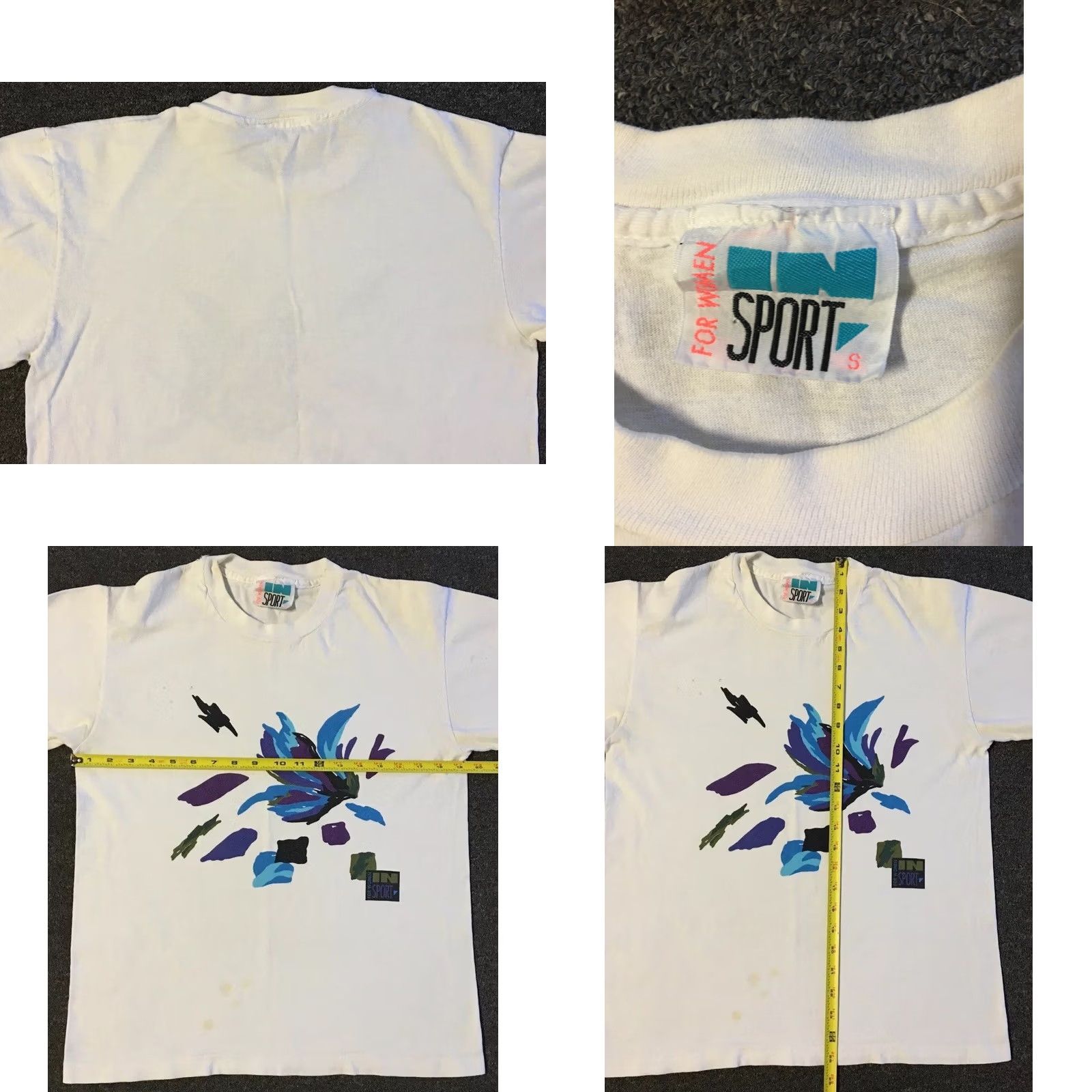 Vintage VINTAGE 90s Abstract Flower Art Faded Distressed Shirt S White Unisex Adults Long Sleeve T-Shirt USA Single Stitch Size S Boys Girls Mens Womens Size US S / EU 44-46 / 1 - 11 Thumbnail