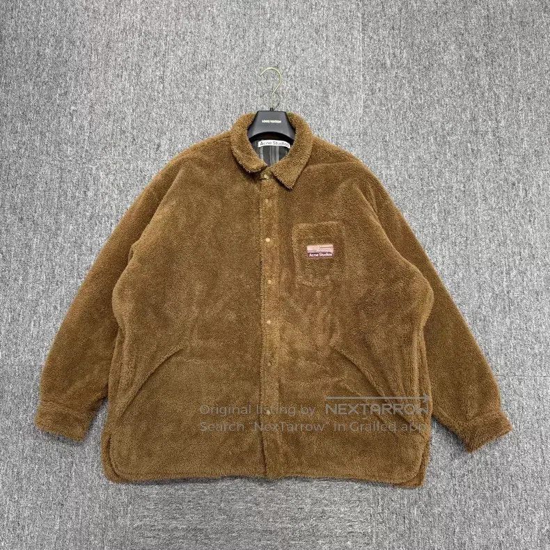 Acne Studios Acne Studios Brown Teddy Coat Size US M / EU 48-50 / 2 - 1 Thumbnail