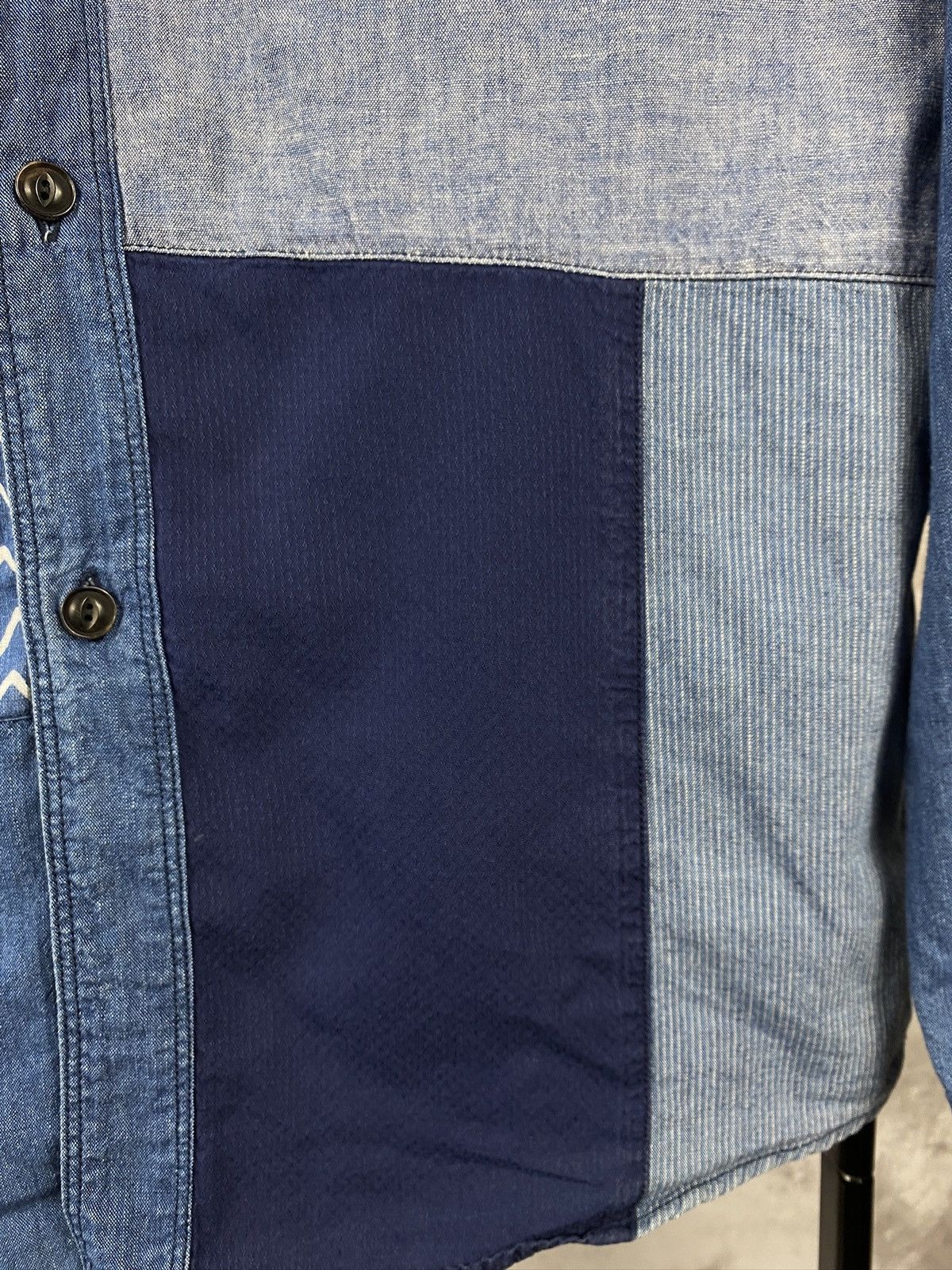 FDMTL Fdmtl blue shirt patch work Japanese Tokyo Japan streetwear Size US L / EU 52-54 / 3 - 7 Thumbnail