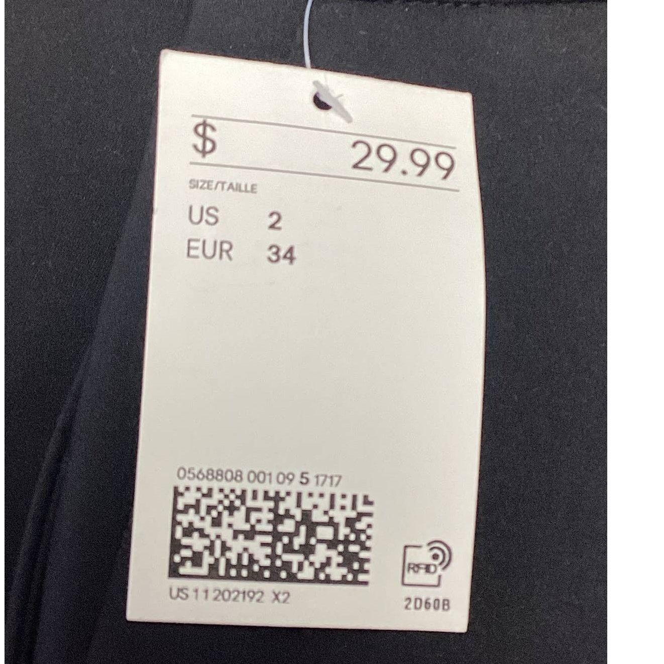 H&M New H&M Womens Size 2 Slim Black Capri Cropped Pants Size 26" / US 2 / IT 38 - 5 Thumbnail