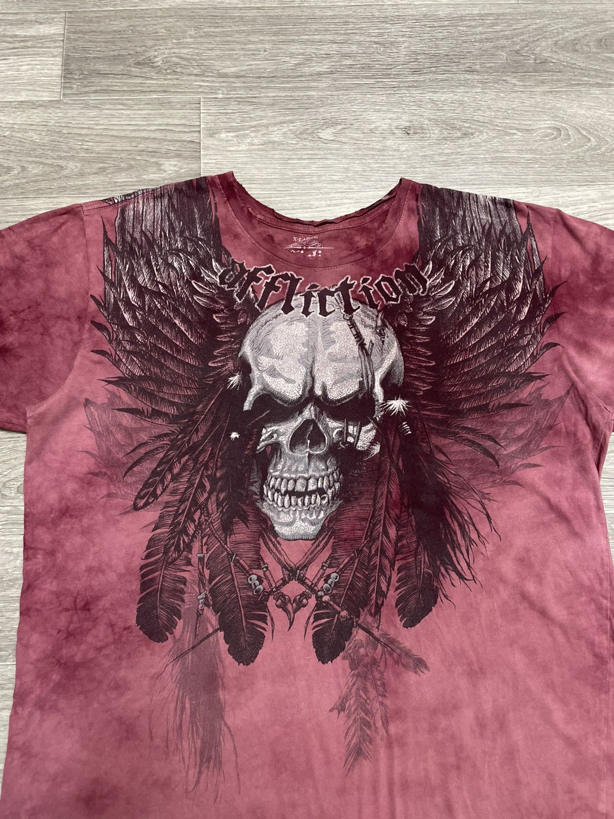 Affliction Vintage Affliction Signature Series Skull T-Shirt USA Tattoo Size US XL / EU 56 / 4 - 3 Thumbnail