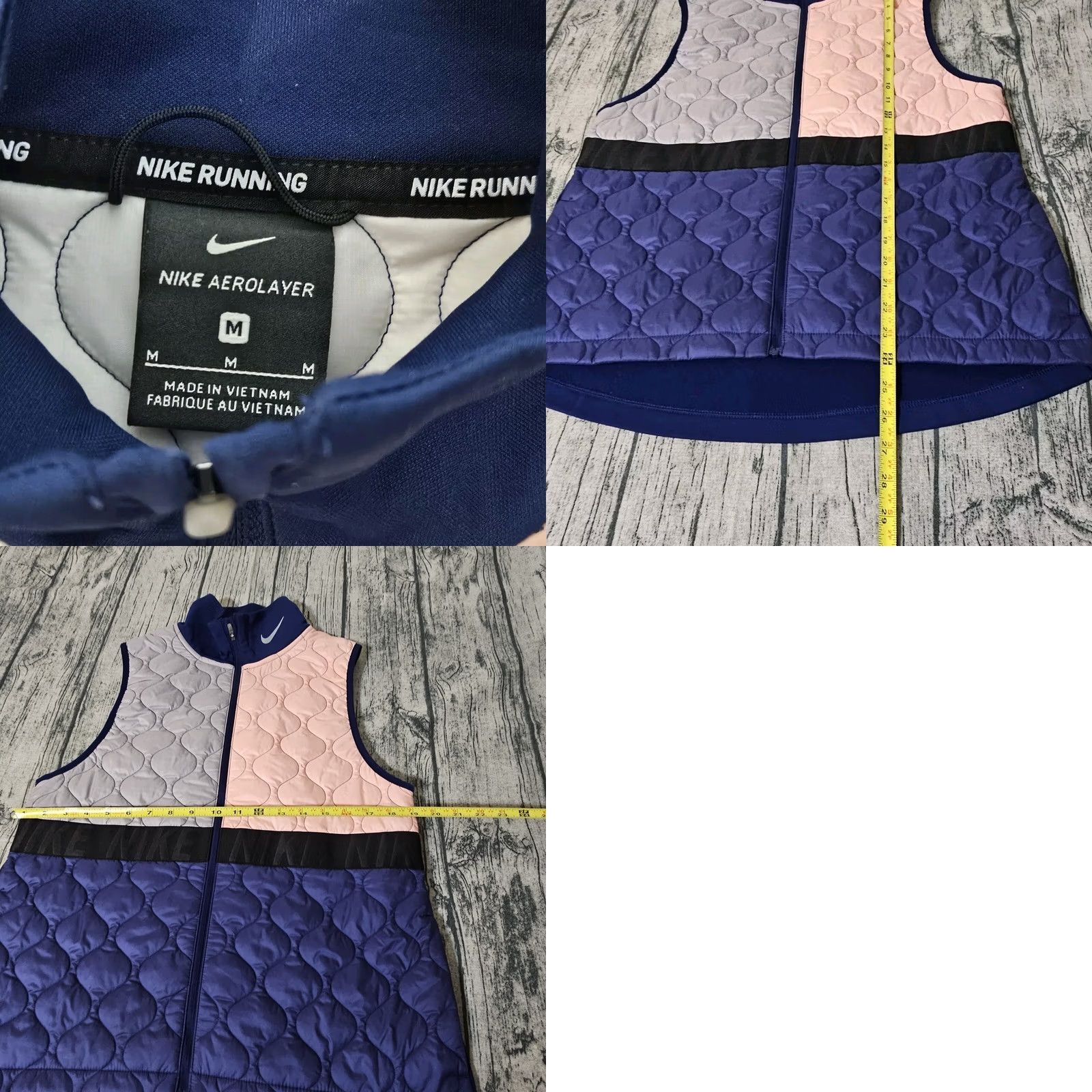 Nike Nike AeroLayer Lightweight Quilted Running Vest M Women's Blue Puffer Sleeveless Zip Nike Shirt Size M / US 6-8 / IT 42-44 - 9 Thumbnail