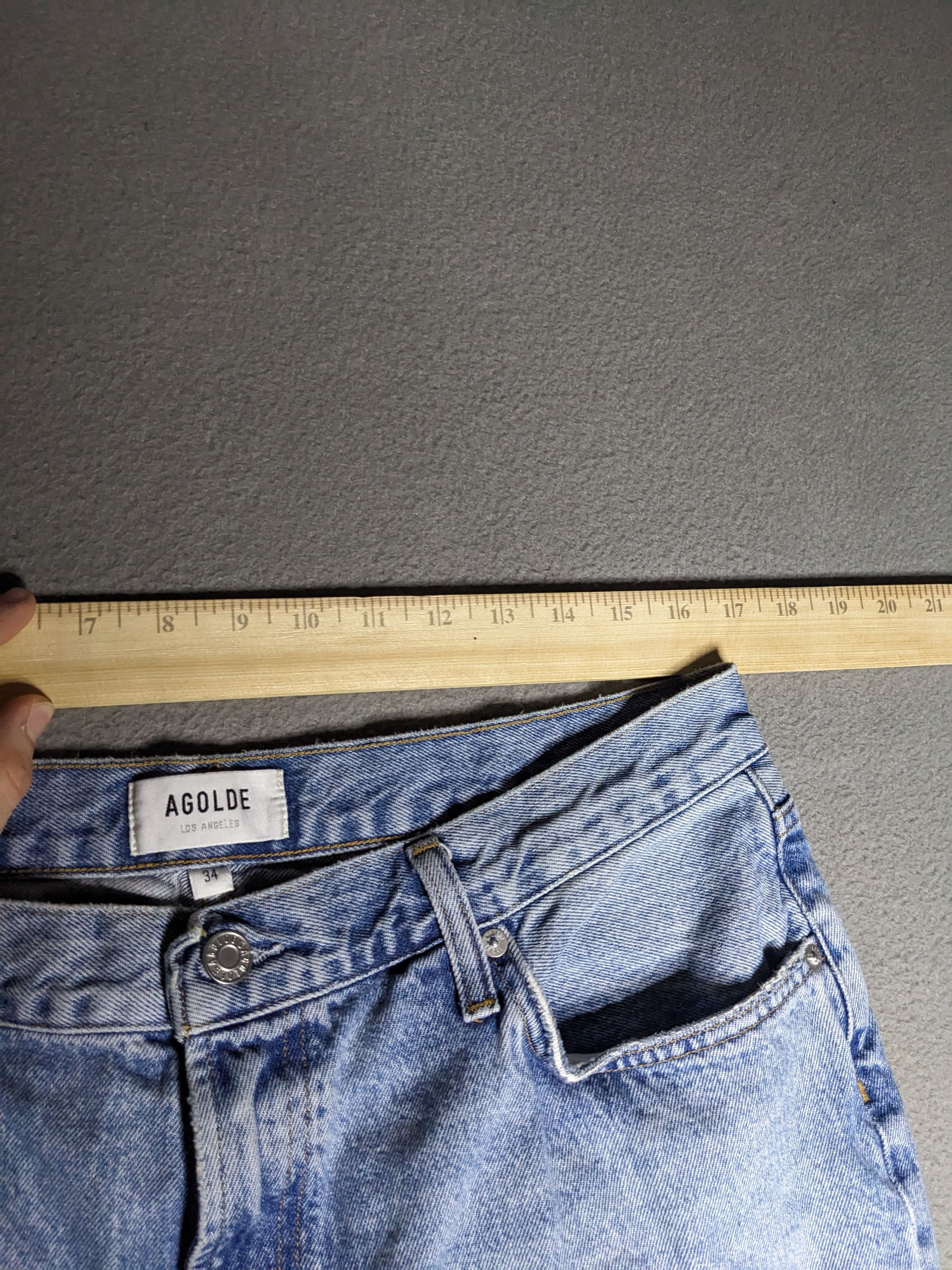 Agolde AGOLDE Vintage Straight Jeans 34x30 Organic Cotton Denim Size 34" / US 12 / IT 48 - 13 Thumbnail