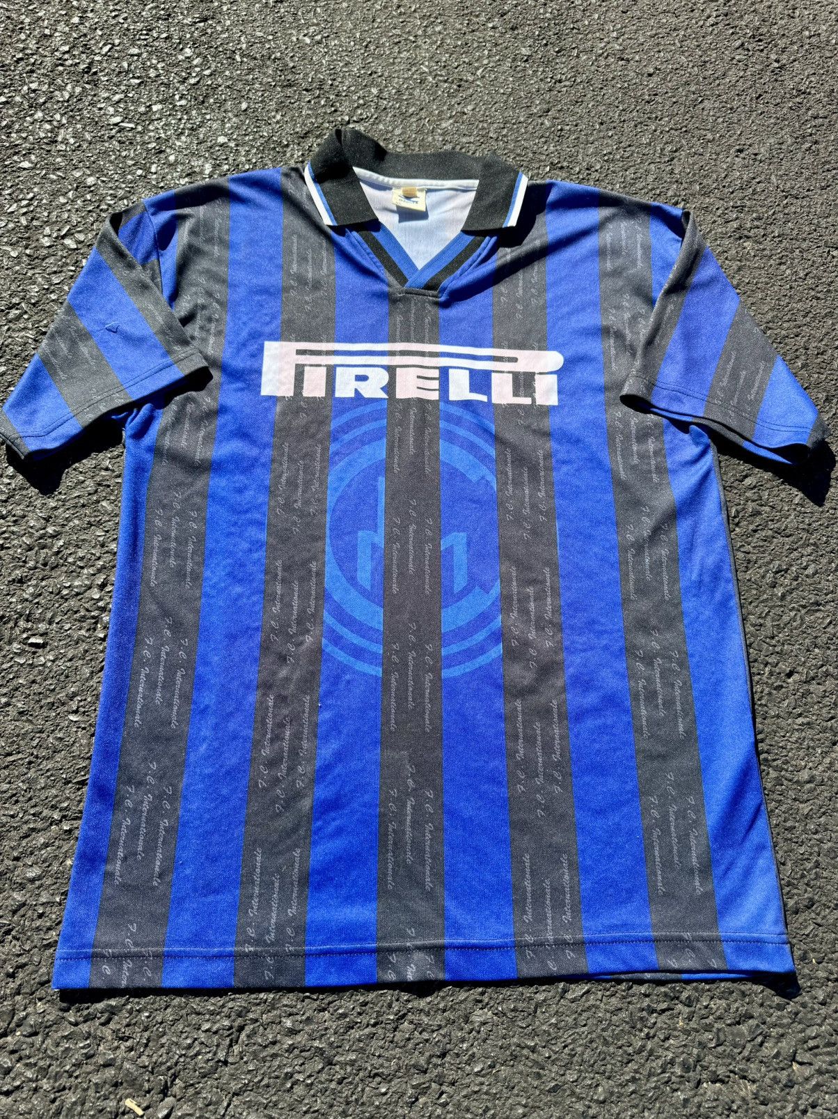 Vintage Vintage 90’s Pirelli Inter Milan Retro Soccer Jersey Size US XL / EU 56 / 4 - 4 Thumbnail