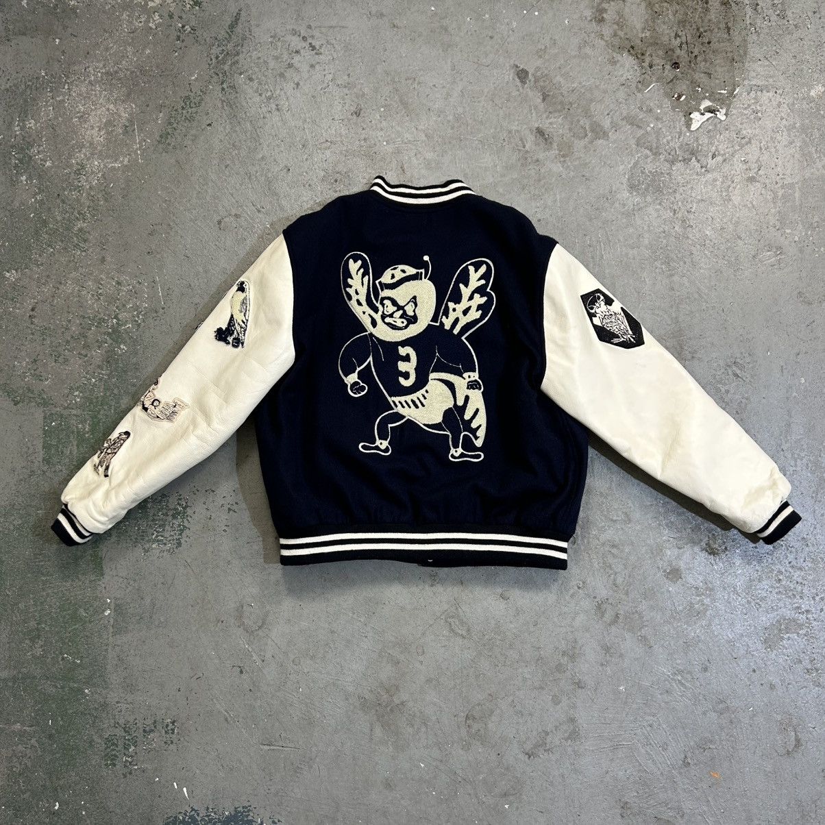 basketcase gallery Basketcase Gallery Leather Varsity Jacket Size US XL / EU 56 / 4 - 1 Thumbnail