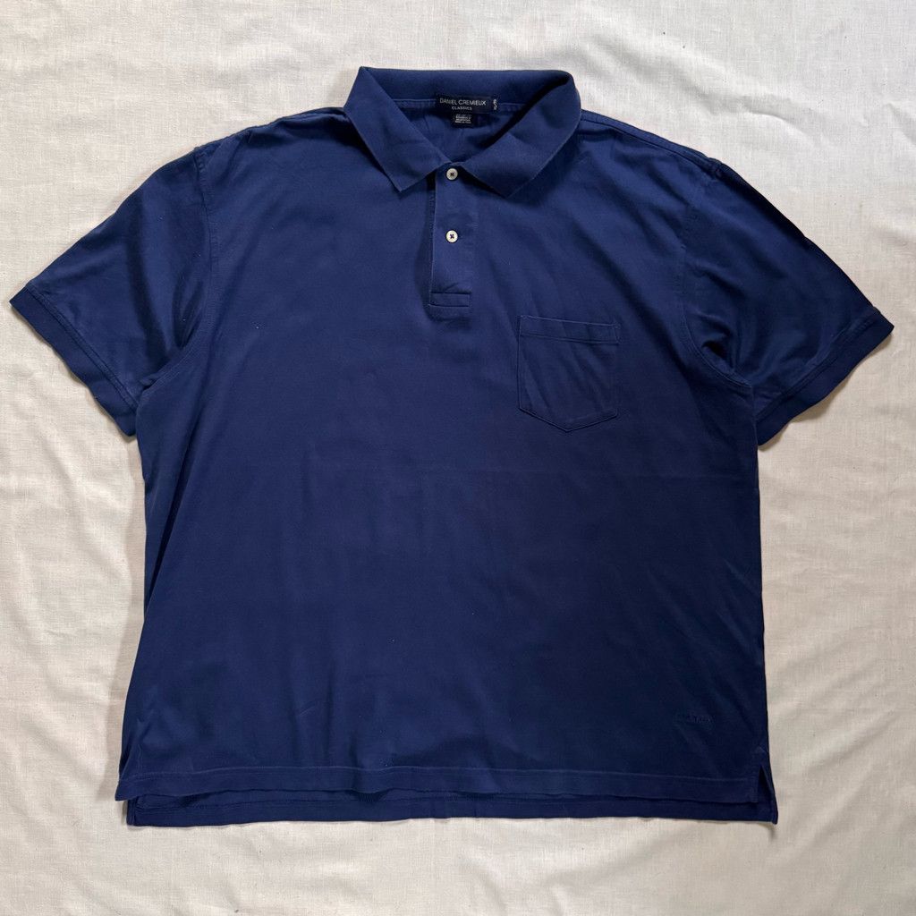Daniel Cremieux Daniel Cremieux Classics Boxy Fit Men’s Navy Pocket Polo XL Size US XL / EU 56 / 4 - 1 Thumbnail