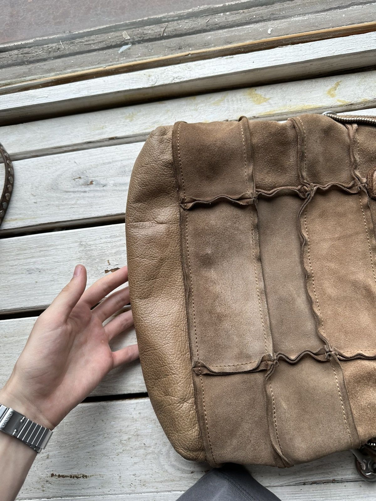 LIEBESKIND BERLIN 🚨Y2K AVANT-GARDE 🚨patchwork Germany style hand bag Y2K 90s Size ONE SIZE - 2 Thumbnail