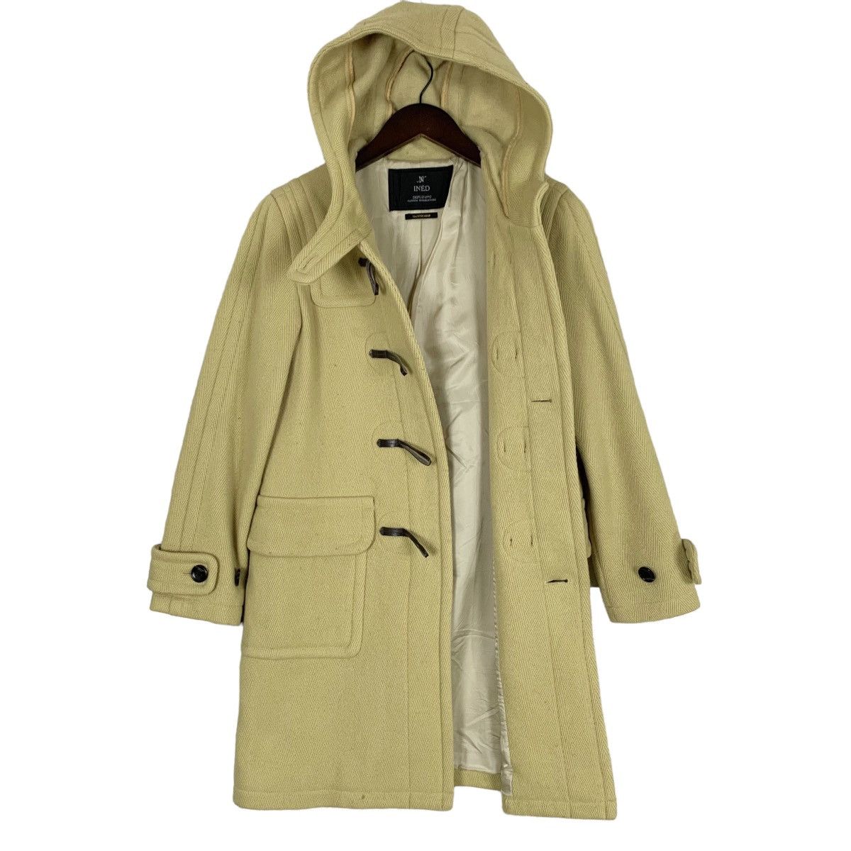 Yohji Yamamoto Vintage Ined by Yohji Yamamoto Wool Duffle Hoodie Coat SizeM Size M / US 6-8 / IT 42-44 - 7 Thumbnail