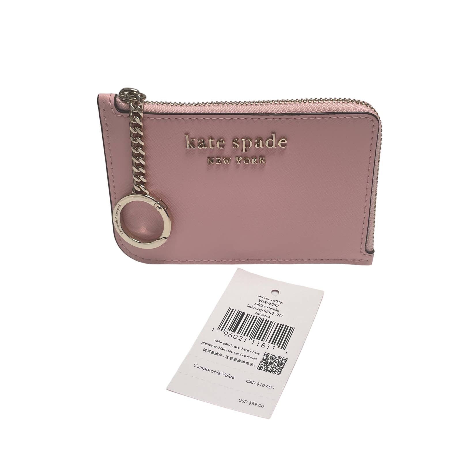 Kate Spade Kate Spade wallet Cameron Medium L Zip Light Crep pink New Size ONE SIZE - 1 Thumbnail