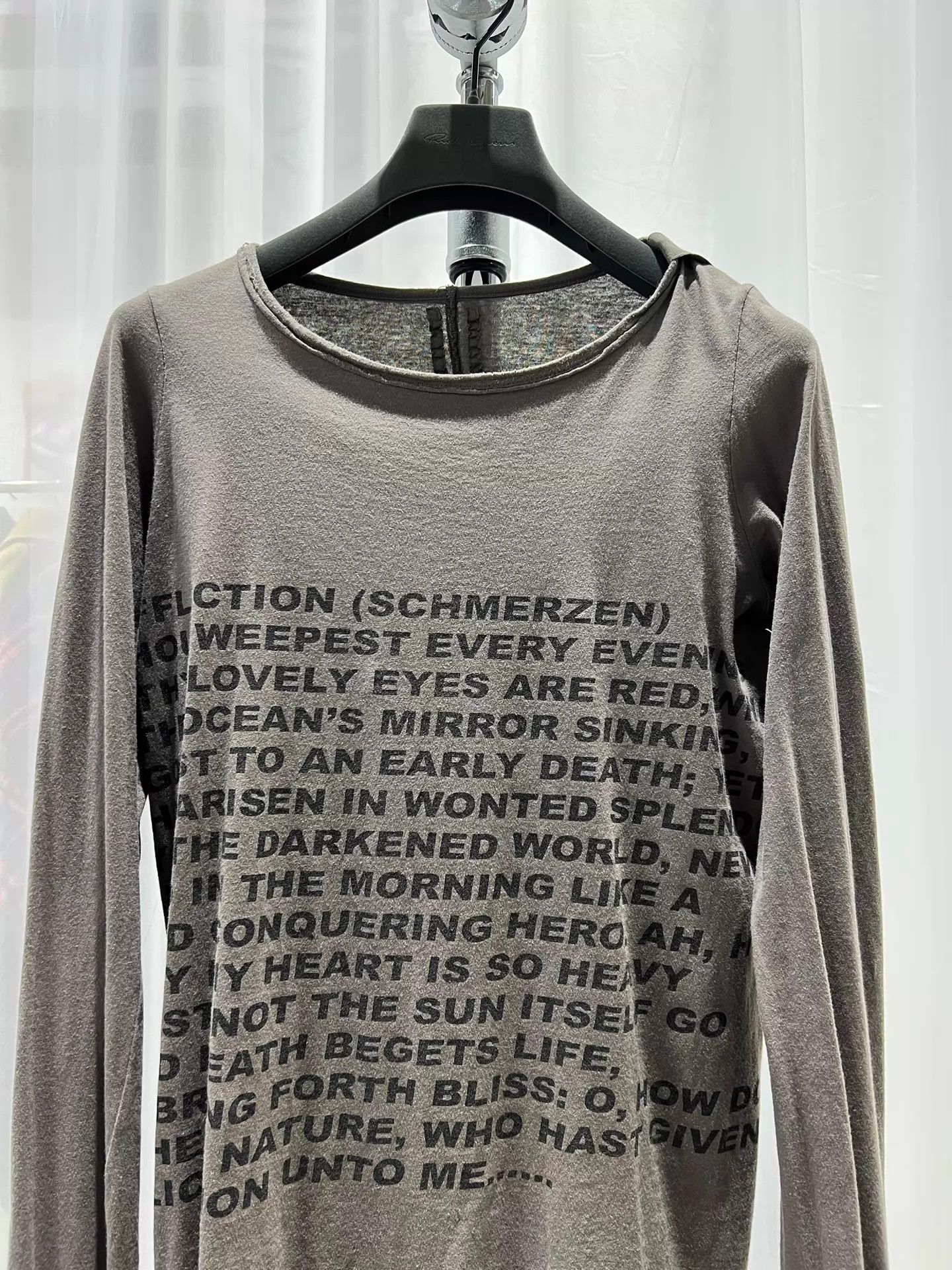 Rick Owens Rick Owens 07 Print LS Tee Gray-Brown Slim S Size US S / EU 44-46 / 1 - 2 Thumbnail