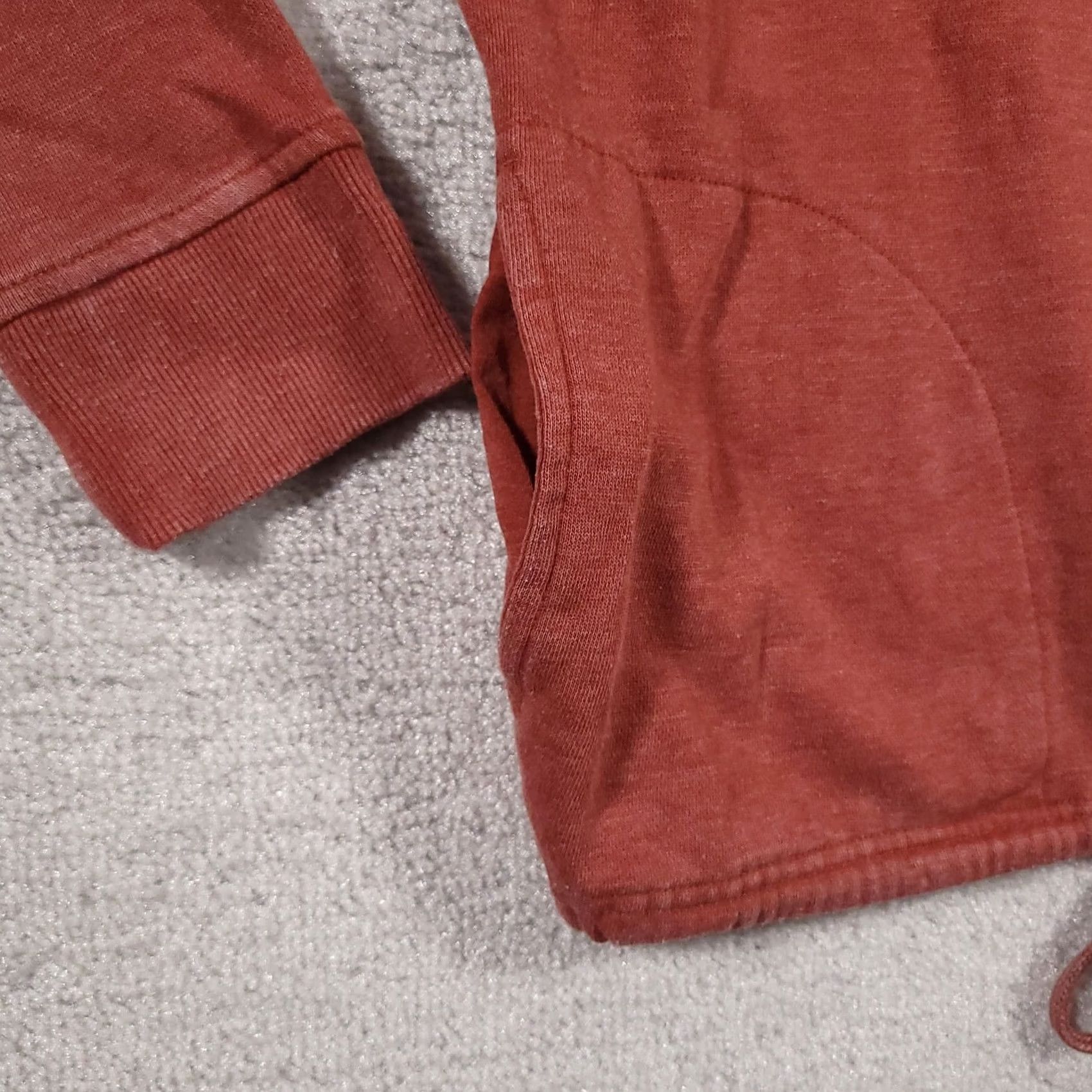 Champion Champion Cropped Hoodie Women's Medium Burnt Orange Embroidered Logo Pullover Easy Care Pockets Hooded Knit Cotton Polyester Fleece Size M / US 6-8 / IT 42-44 - 6 Thumbnail