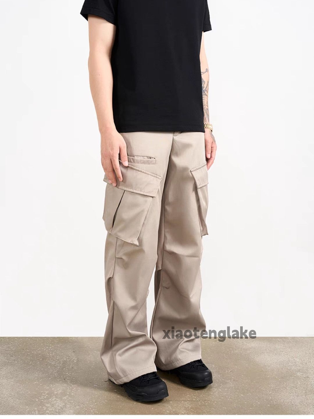Designer × Japanese Brand × Vintage utility military loose baggy pleated outdoor cargo pants Size US 28 / EU 44 - 1 Thumbnail