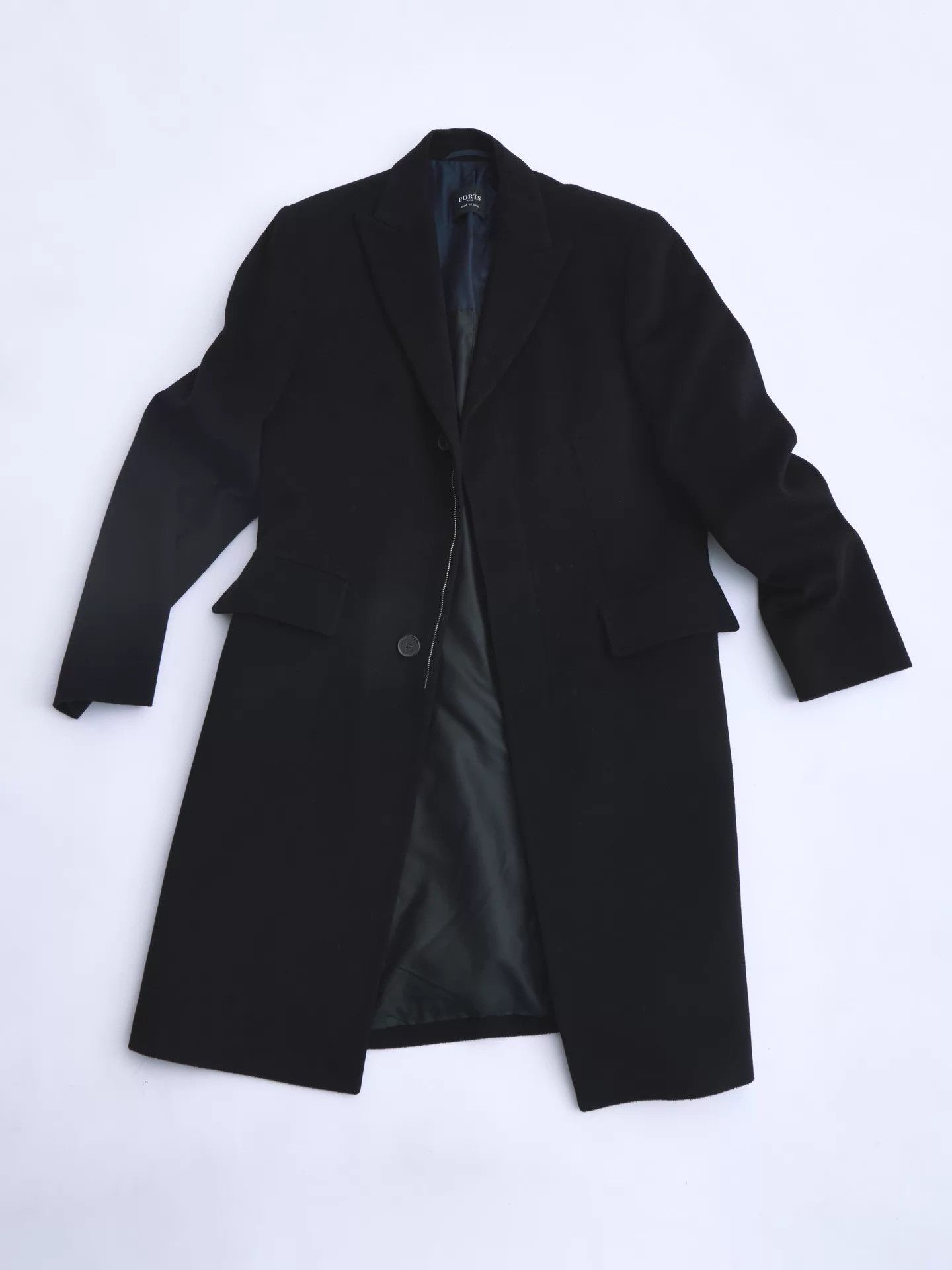 Ports 1961 PORTS 1961 Black Wool Zip Men’s Coat Made in Italy Size US L / EU 52-54 / 3 - 7 Thumbnail