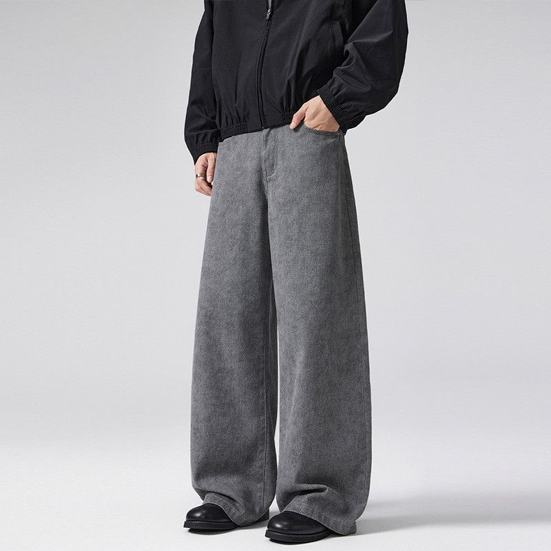 Japanese Brand Retro men's distressed casual flared straight leg jeans Size US 32 / EU 48 - 2 Thumbnail
