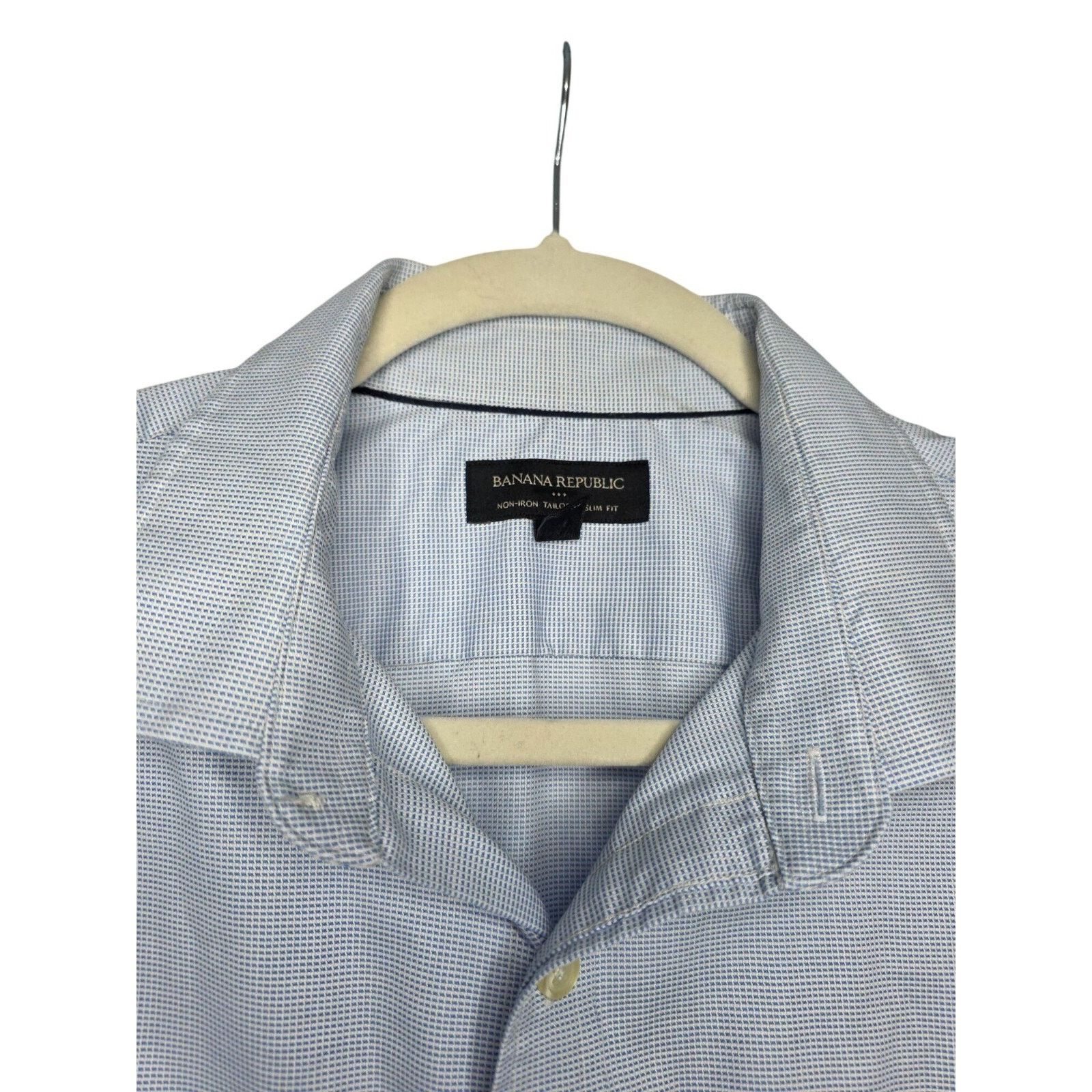 Banana Republic Banana Republic Shirt Mens Large L Blue Plaid Button Down Size US L / EU 52-54 / 3 - 6 Thumbnail