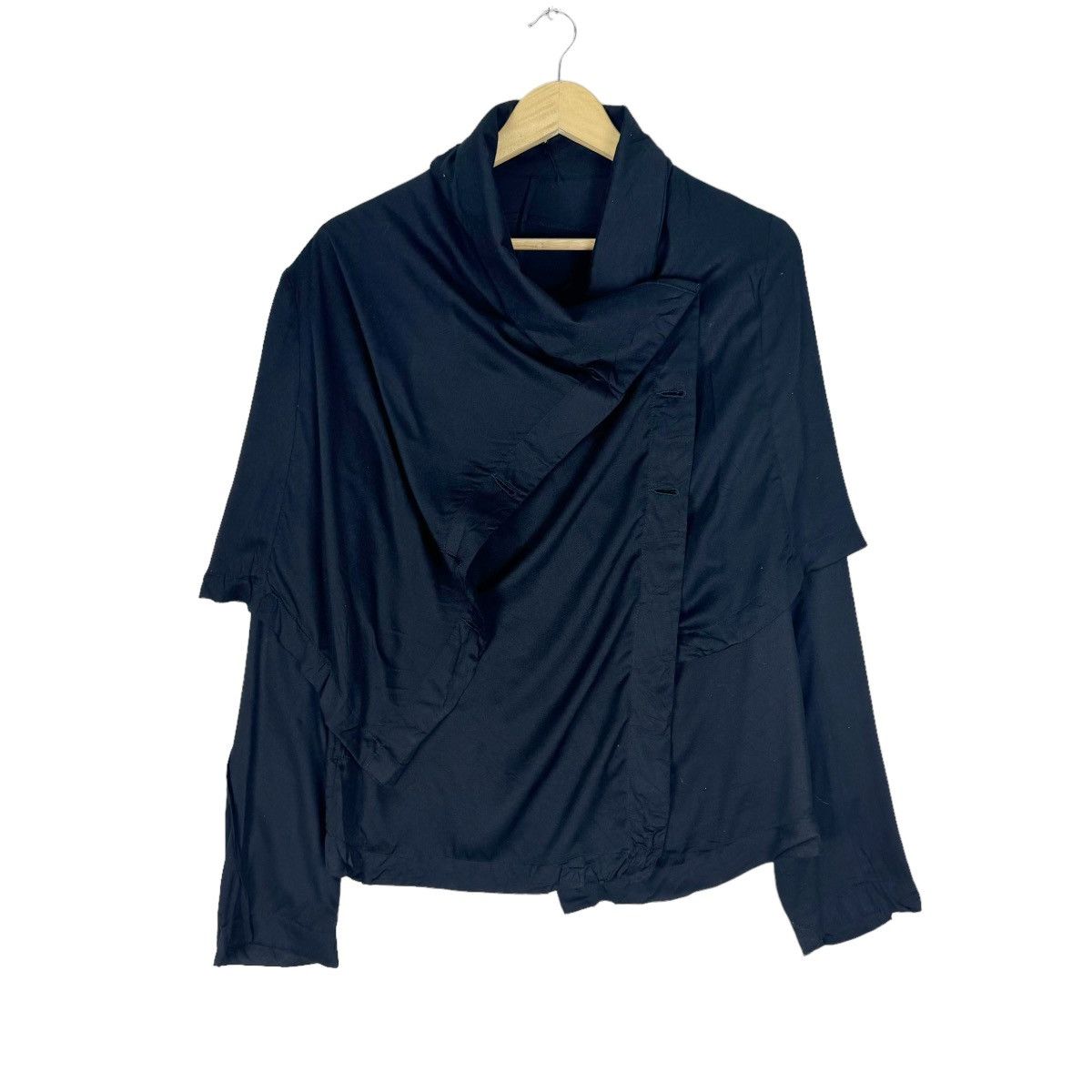 Ann Demeulemeester 🌟ANN DEMEULEMEESTER SPIRAL COLLAR JACKET Size S / US 4 / IT 40 - 1 Thumbnail