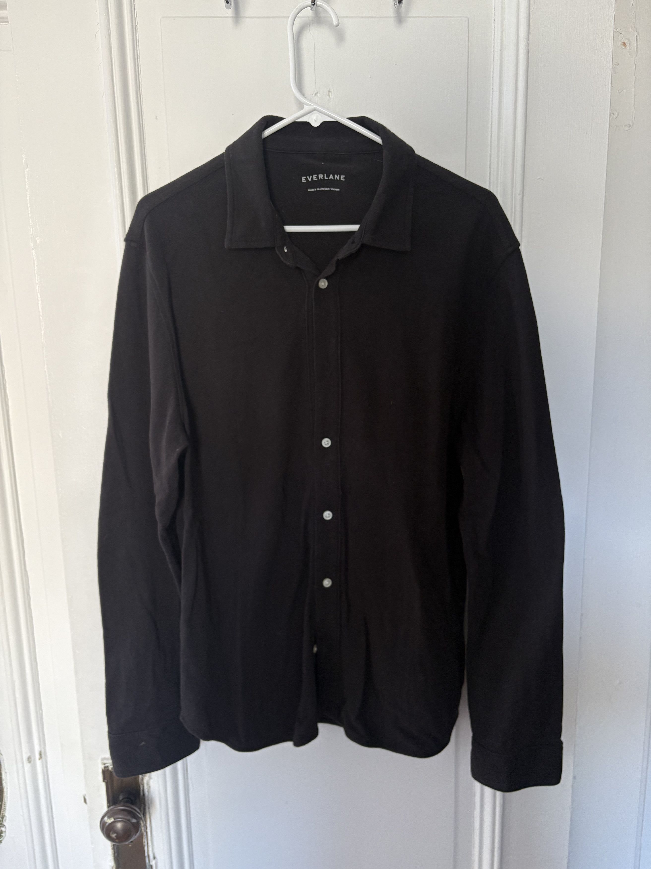 Everlane Everlane Pique Button Down Shirt - Black L Size US L / EU 52-54 / 3 - 2 Thumbnail