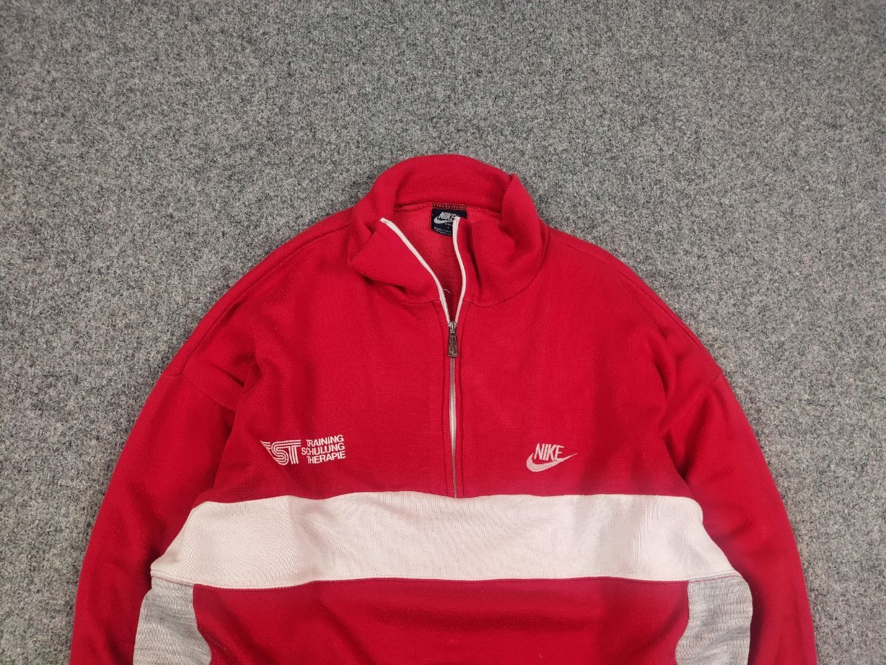 Nike Vintage 80's NIke Oregon USA TST Red Pullover Zip Sweatshirt Size US L / EU 52-54 / 3 - 4 Thumbnail