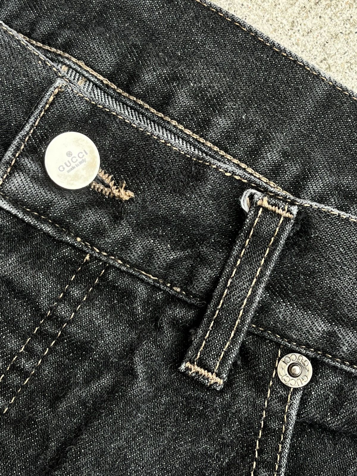 Gucci Selvedge Denim Black Leather tab Size US 34 / EU 50 - 6 Thumbnail