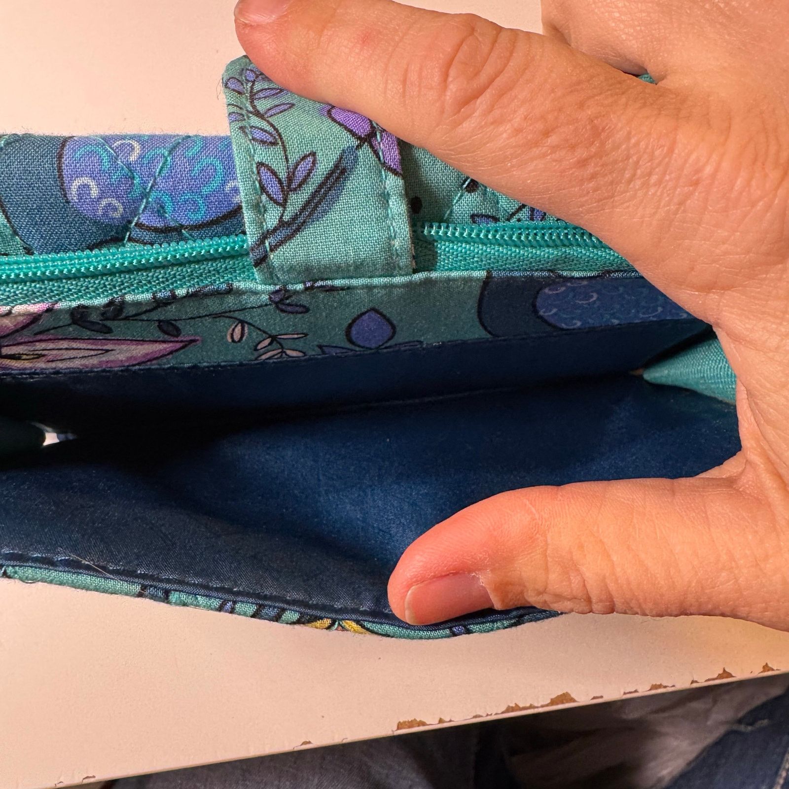 Vera Bradley Vera Bradley RFID Accordion Wristlet Wallet, Peacock Garden Size ONE SIZE - 4 Thumbnail