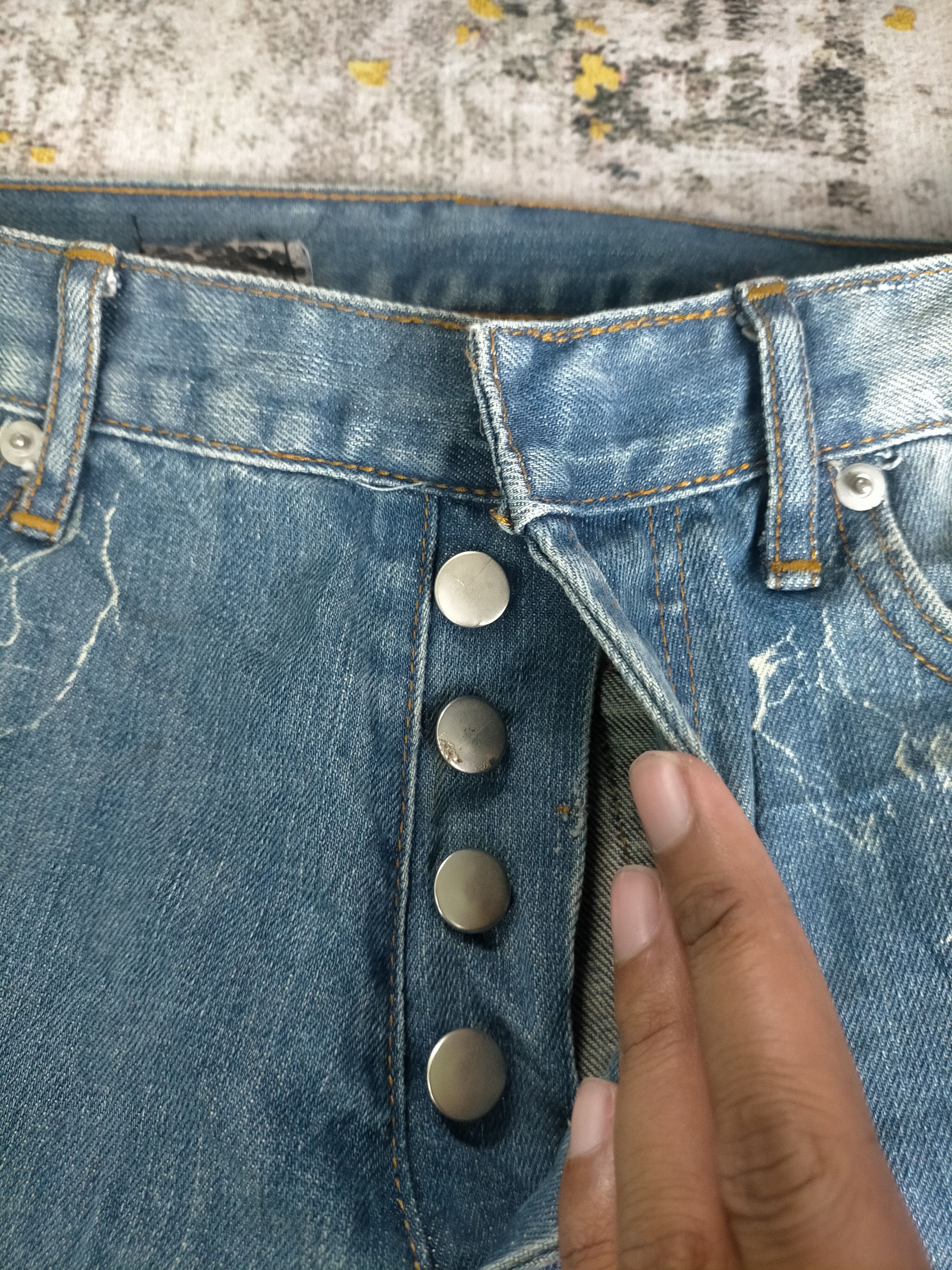 Japanese Brand 🔥 Mudwash Jeans Like Dior Size US 29 - 10 Thumbnail