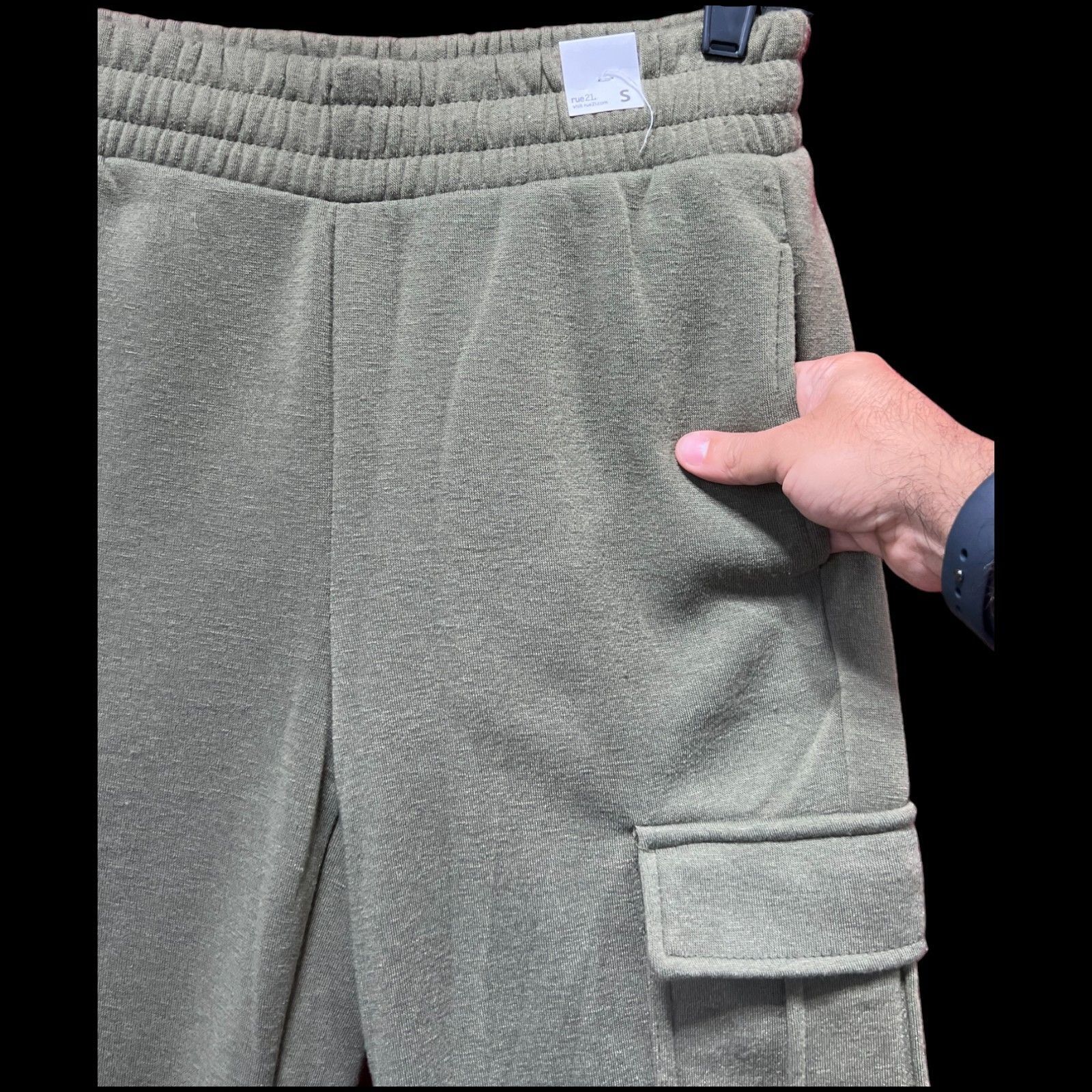Other Rue 21 - Women's Wide Leg Cargo Sweatpants - Olive Green - S Size 26" / US 2 / IT 38 - 11 Thumbnail