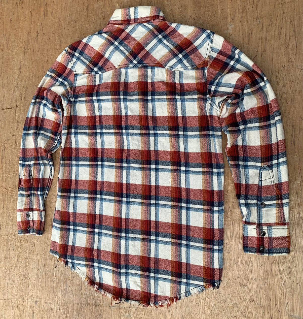 If Six Was Nine Rare Goa Snap Buttons Plaid Tartan Flannel Shirt Size US M / EU 48-50 / 2 - 9 Thumbnail