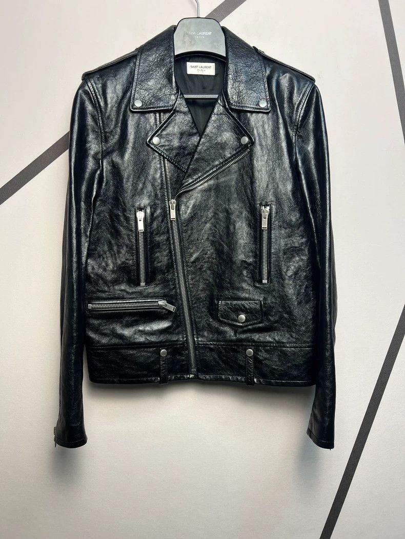 Yves Saint Laurent Saint Laruent20 Autumn and Winter Oil Wax Cowhide L01 Motor Size US M / EU 48-50 / 2 - 1 Thumbnail