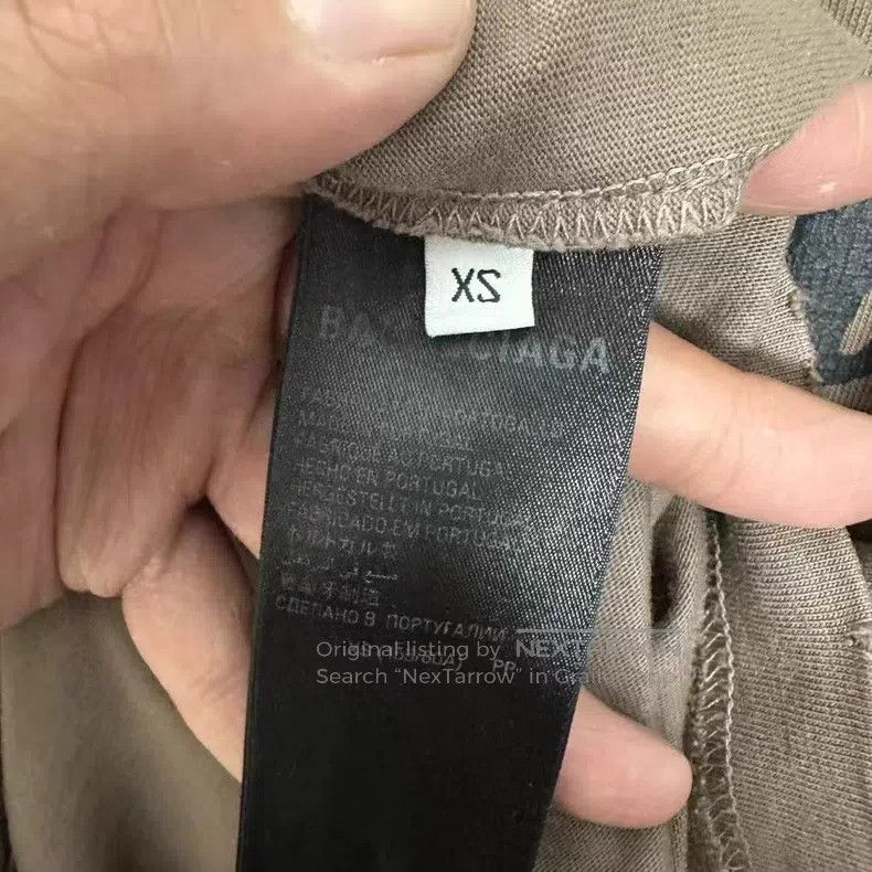 Balenciaga Balenciaga Destroy lettering logo short sleeve, khaki colo Size US XS / EU 42 / 0 - 5 Thumbnail