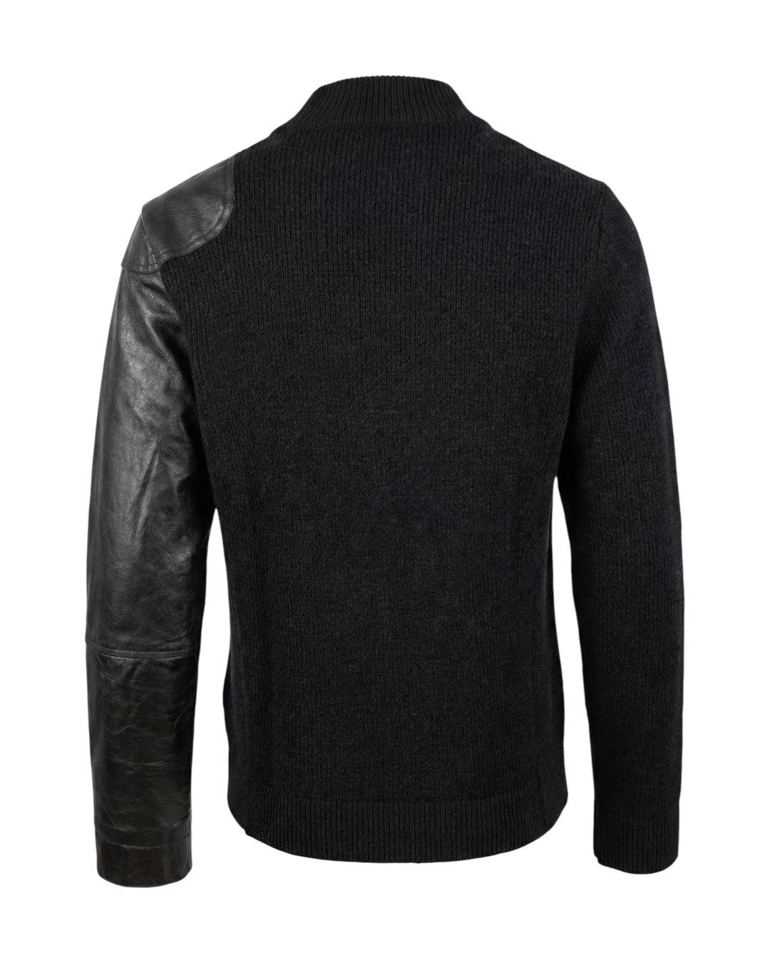 Dirk Bikkembergs ARCHIVE VINTAGE LEATHER SLEEVE SWEATER Size US M / EU 48-50 / 2 - 2 Thumbnail