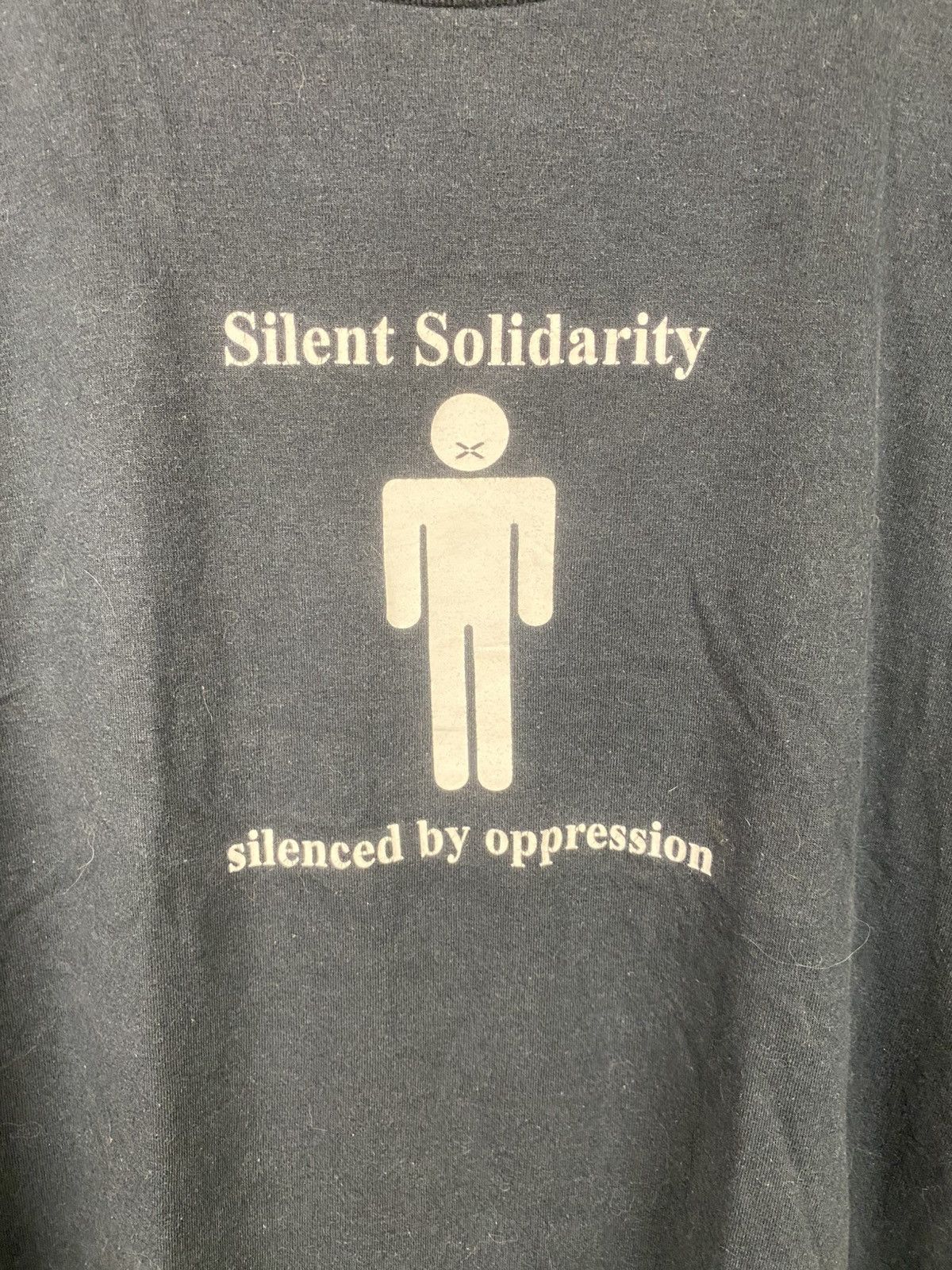 Vintage 90s Silent Solidarity Silenced by Oppression Vintage T-Shirt Size US L / EU 52-54 / 3 - 3 Thumbnail