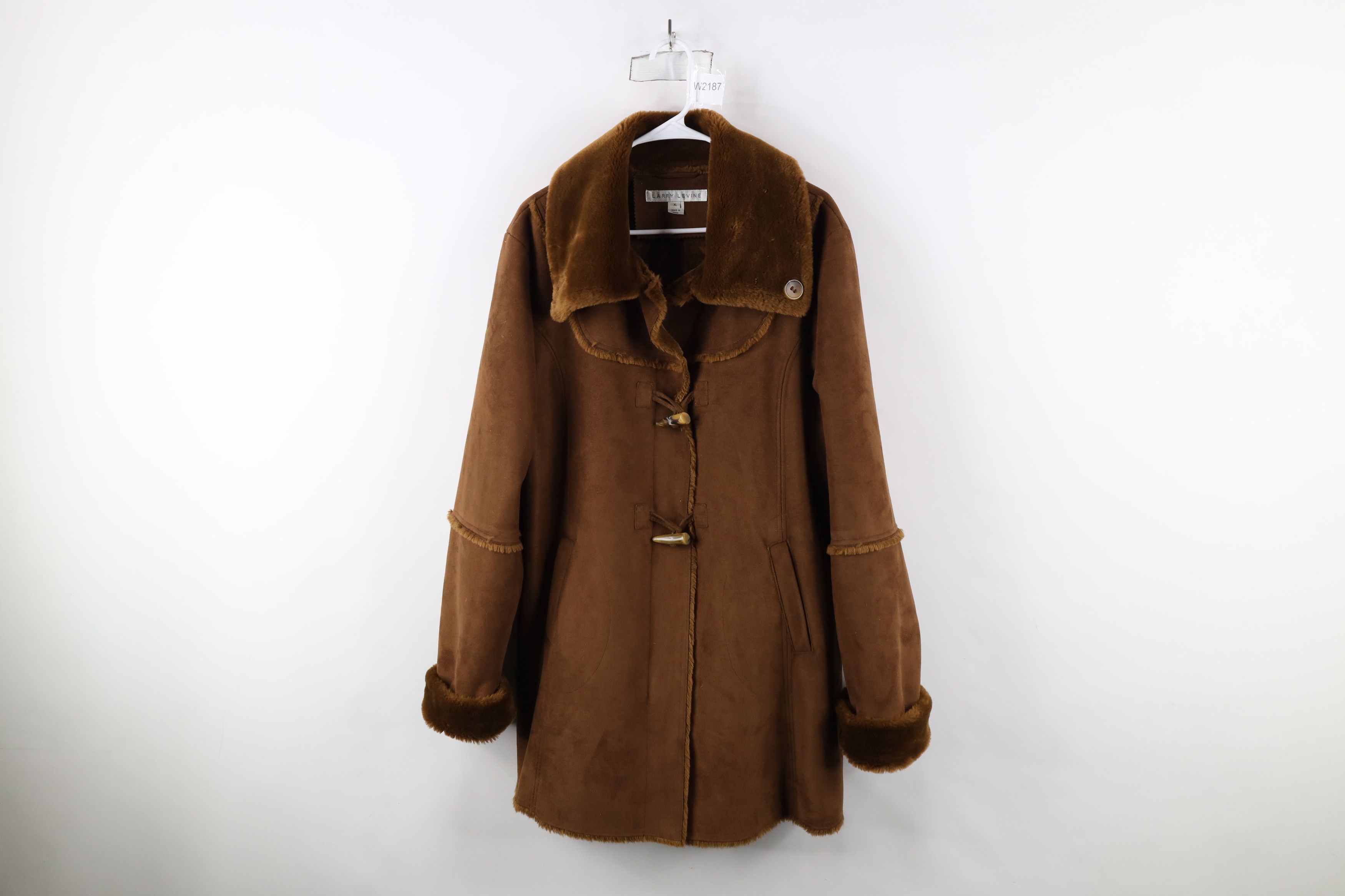 Vintage Vintage 90s Streetwear Plush Pennylane Coat Jacket Brown Size XL / US 12-14 / IT 48-50 - 1 Thumbnail