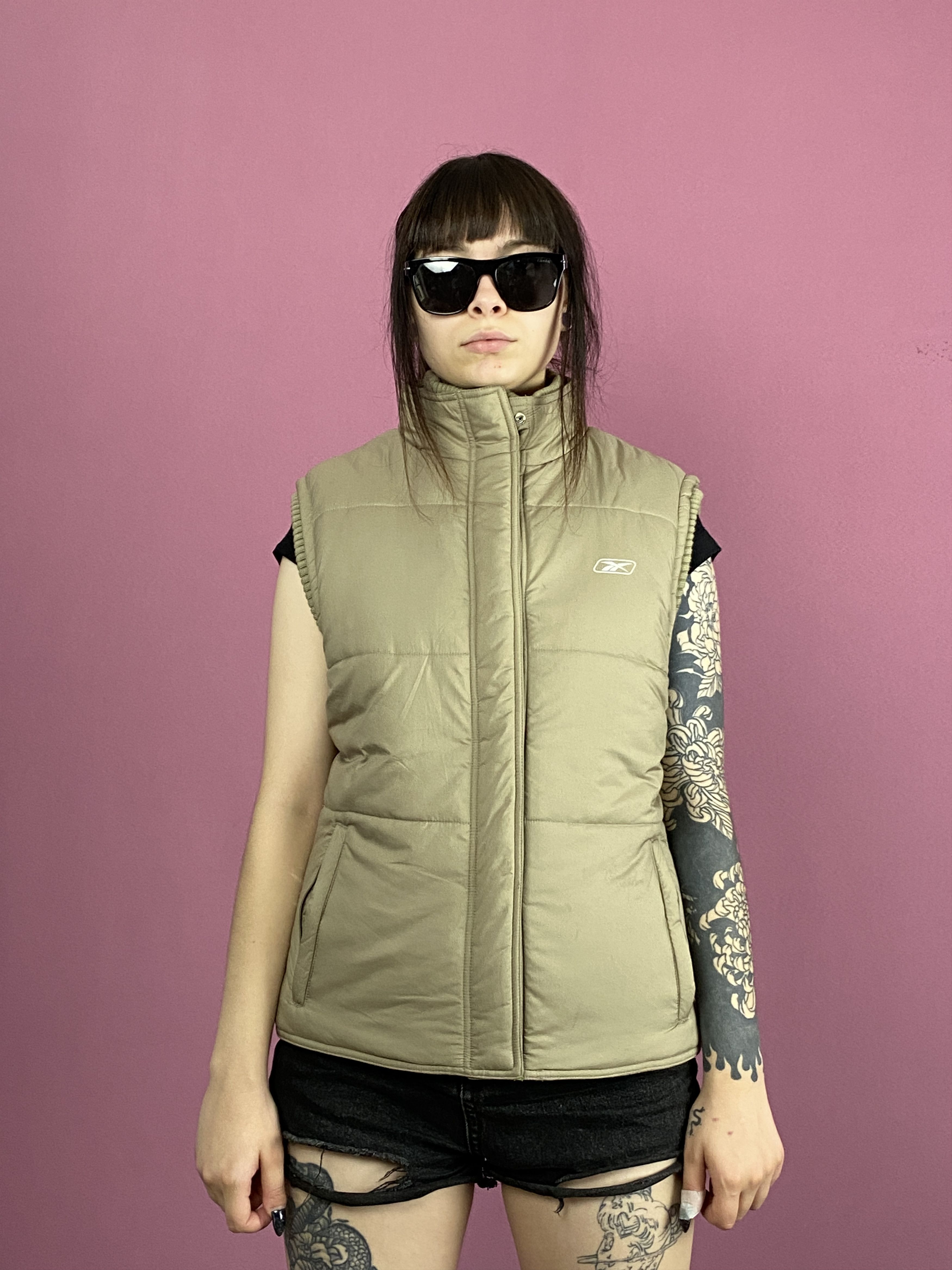 Reebok × Vintage 90s Reebok Vintage Women's Puffer Vest - L Size L / US 10 / IT 46 - 1 Thumbnail