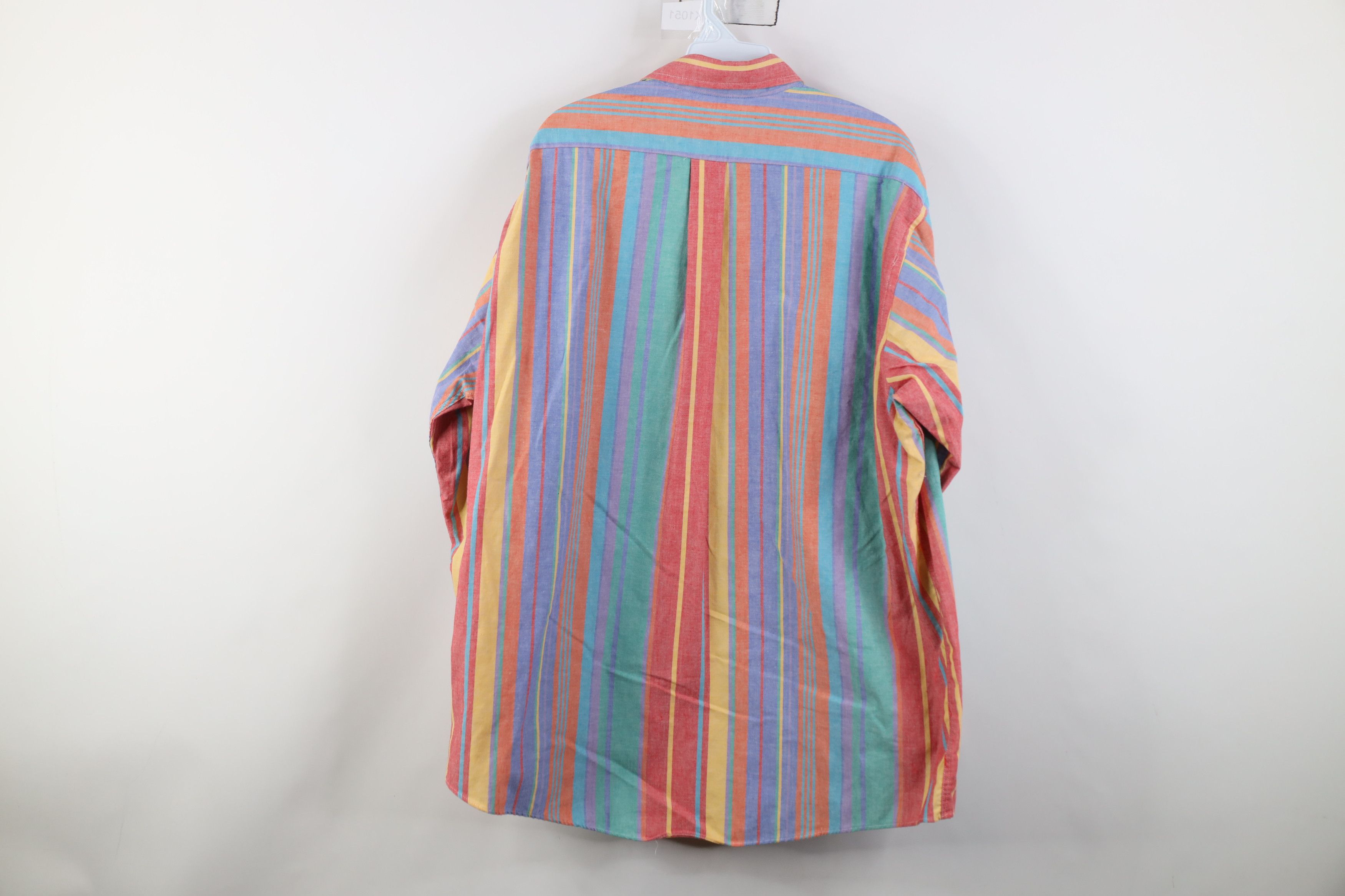 Vintage Vintage 90s Streetwear Striped Oxford Button Down Shirt Size US L / EU 52-54 / 3 - 10 Thumbnail