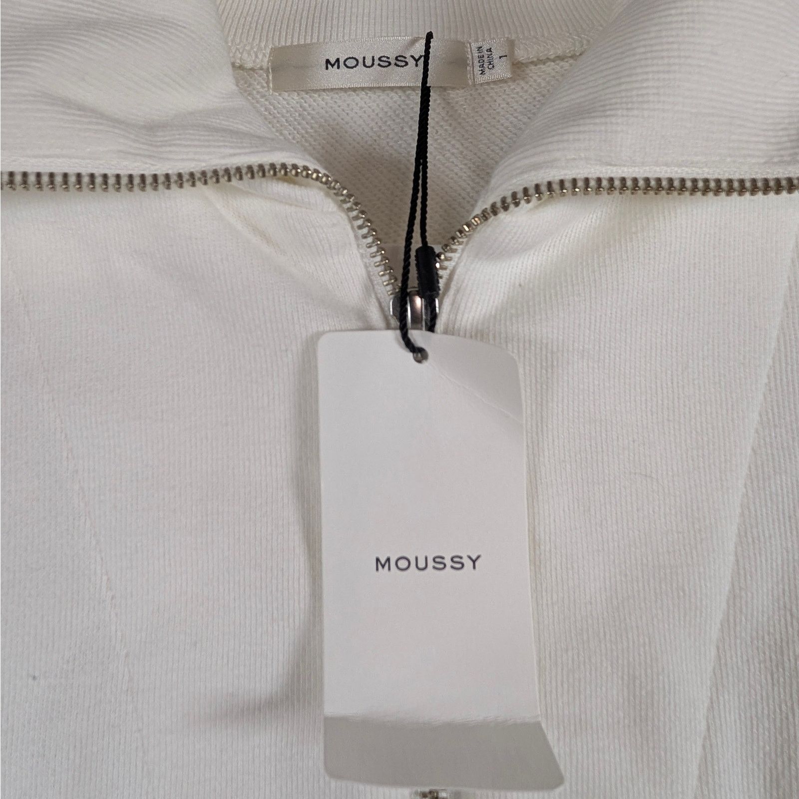 MOUSSY Moussy White Zip Up Mini Dress Women’s Size 1 NWT Size XXS / US 00 / IT 34 - 3 Thumbnail
