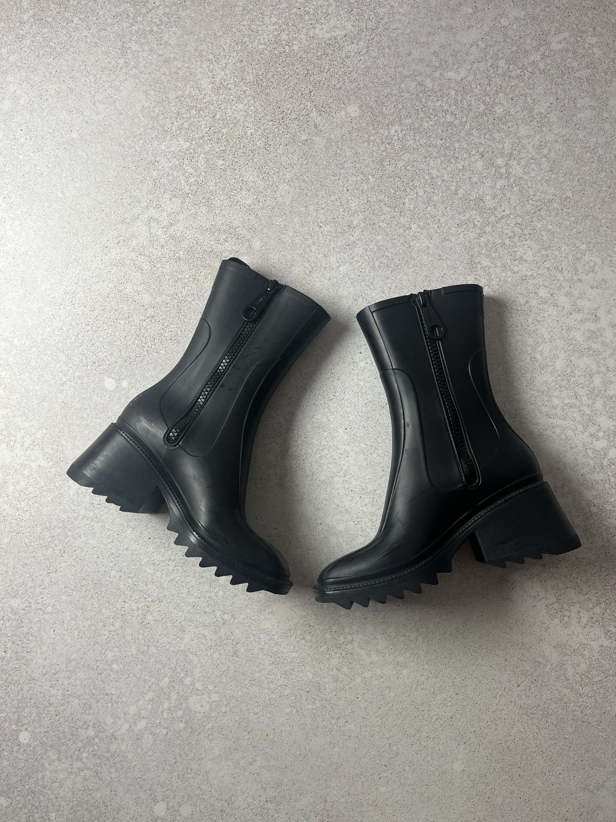 Chloe DDP CHLOE Betty Rain Boots Black Womens Luxury Size US 8 / IT 38 - 2 Thumbnail