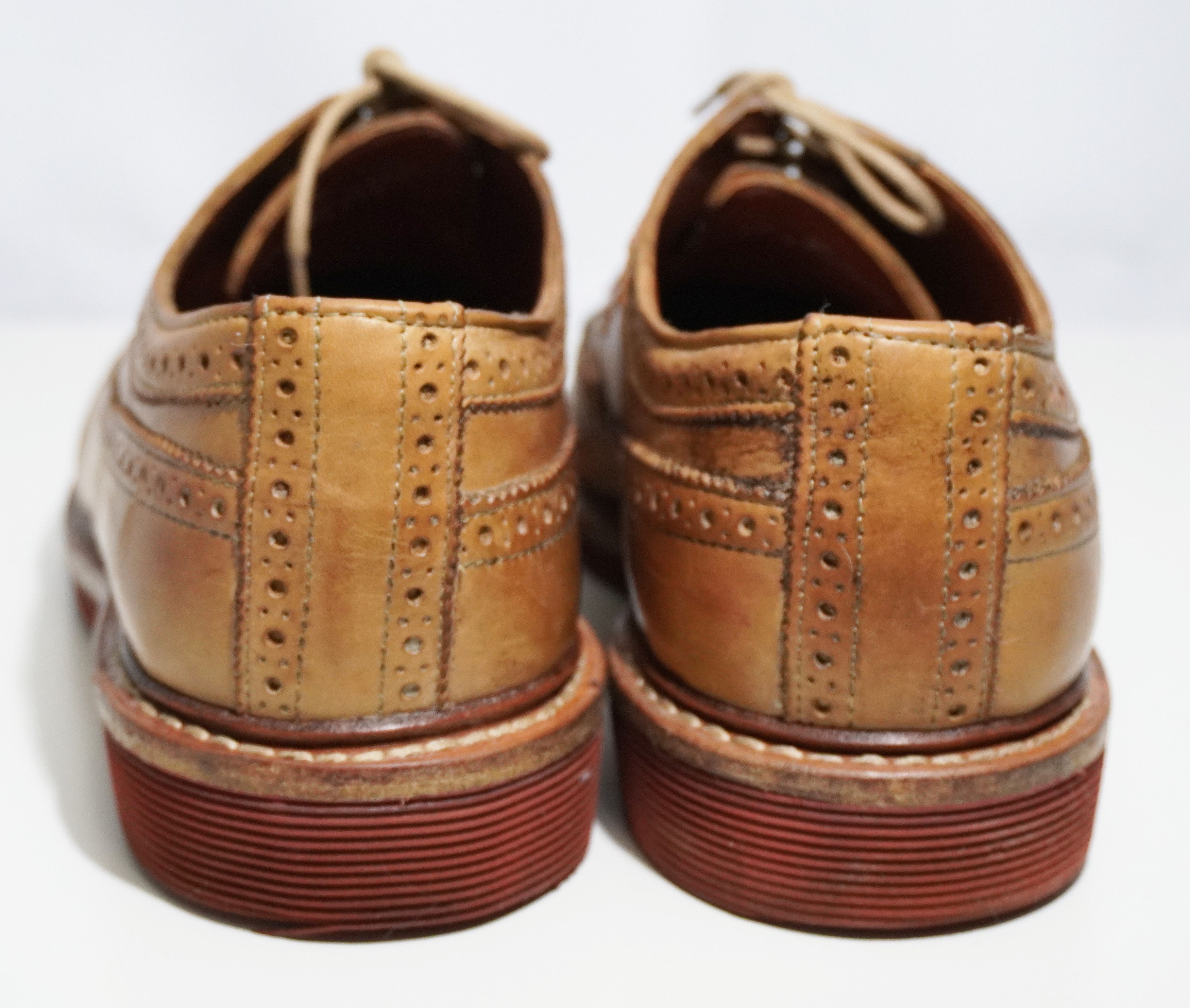Allen Edmonds Shannon Drive Oxford Wingtip Tan Leather Sz 10