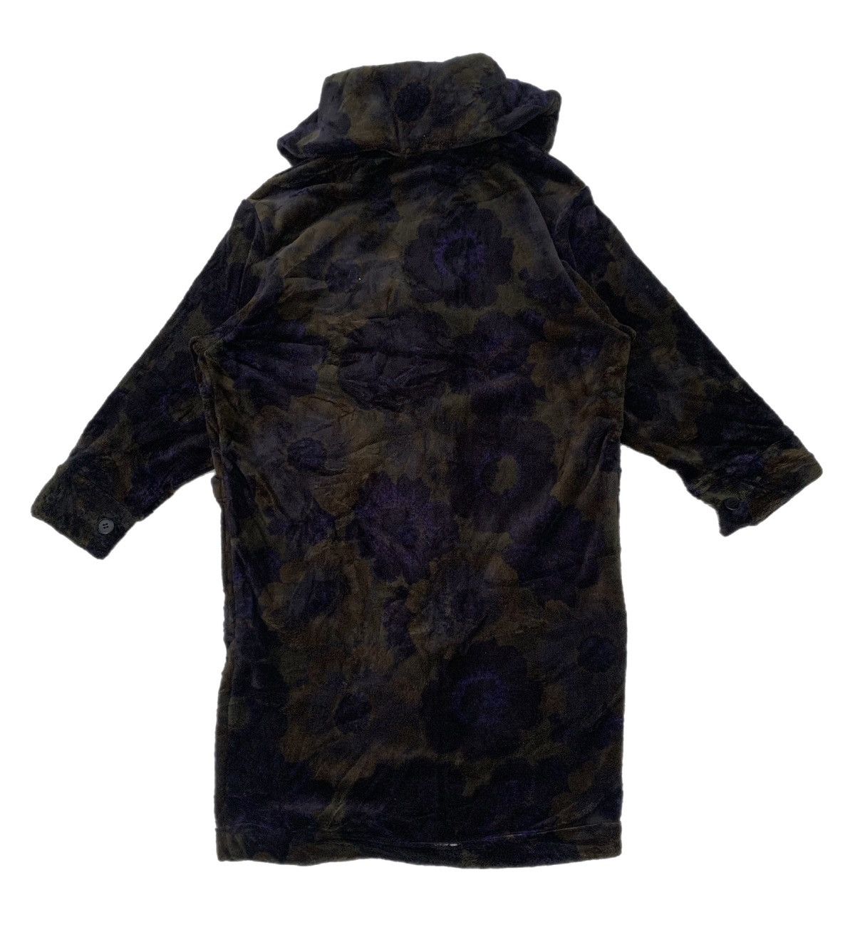 Yohji Yamamoto Cozy Flowers Art Y's For Living Fleece Long Coat Size US S / EU 44-46 / 1 - 3 Thumbnail