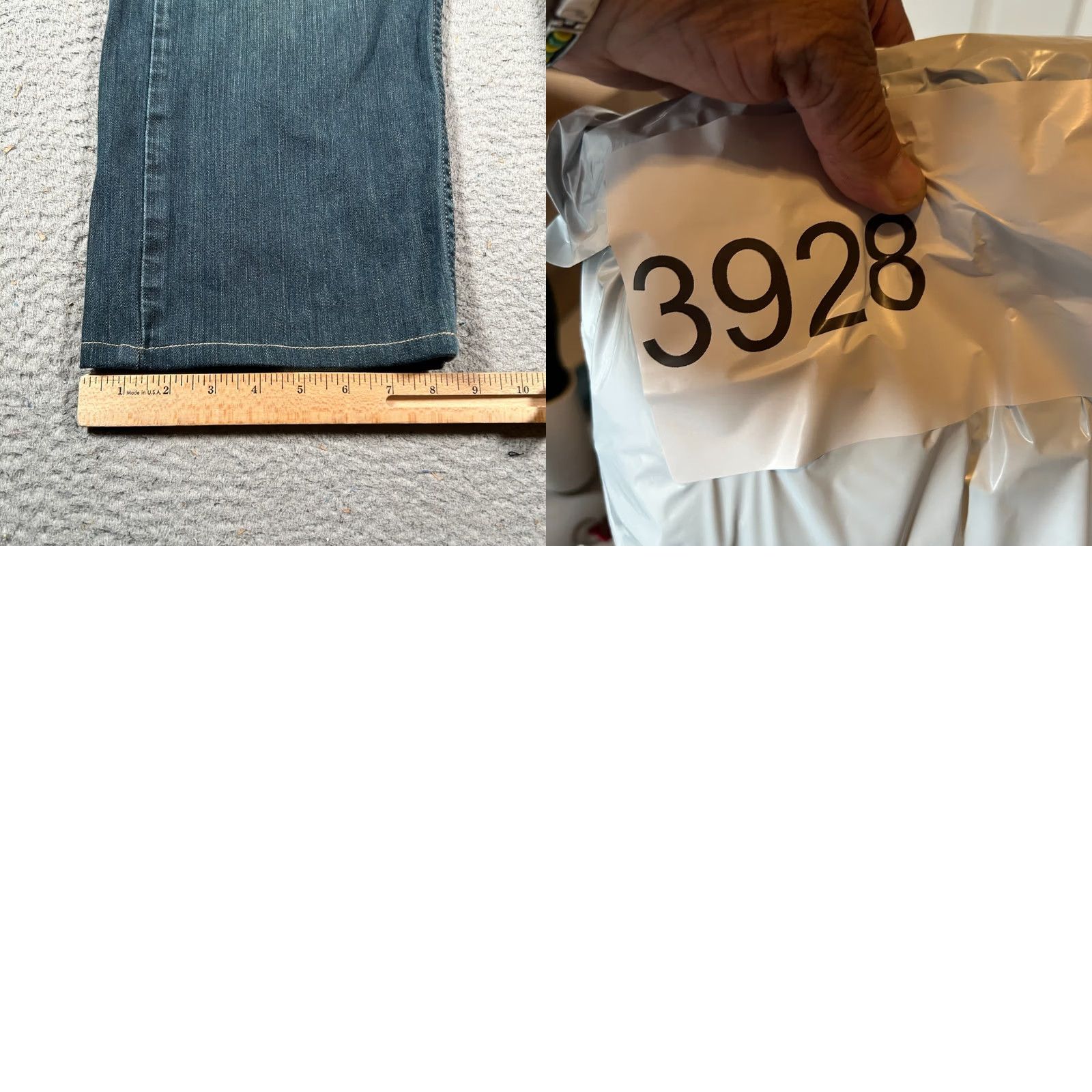 Levi's Levi's 505 Jeans Mens 37x24 Blue Denim Cotton Regular Fit Zip Fly Straight Leg Size US 37 - 9 Thumbnail