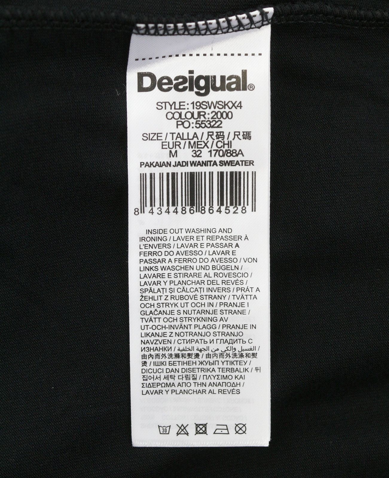 Desigual JAMIL M Asymmetric Drape 2in1 Jumper 88462 Size M / US 6-8 / IT 42-44 - 10 Thumbnail