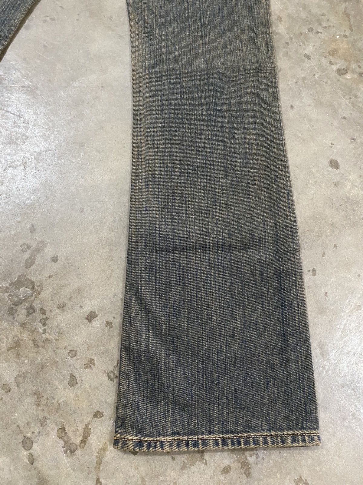 Tornado Mart Flare Jeans Vintage Lee Mud Rusty Denim @303 Size US 27 - 11 Thumbnail