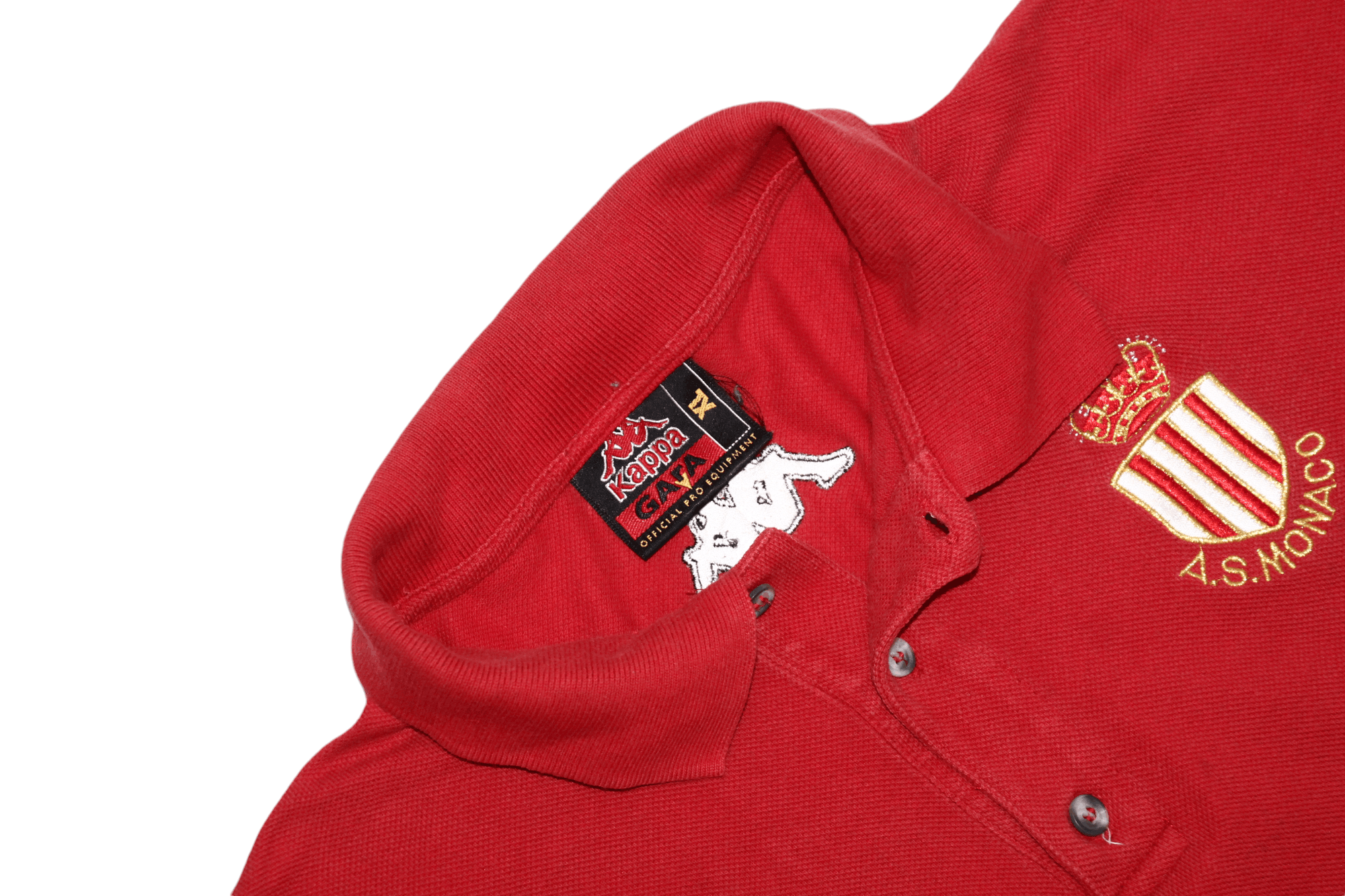 Kappa RARE🔥1999-00 AS Monaco by Kappa GARA L/S Polo Shirt Size US XL / EU 56 / 4 - 3 Thumbnail