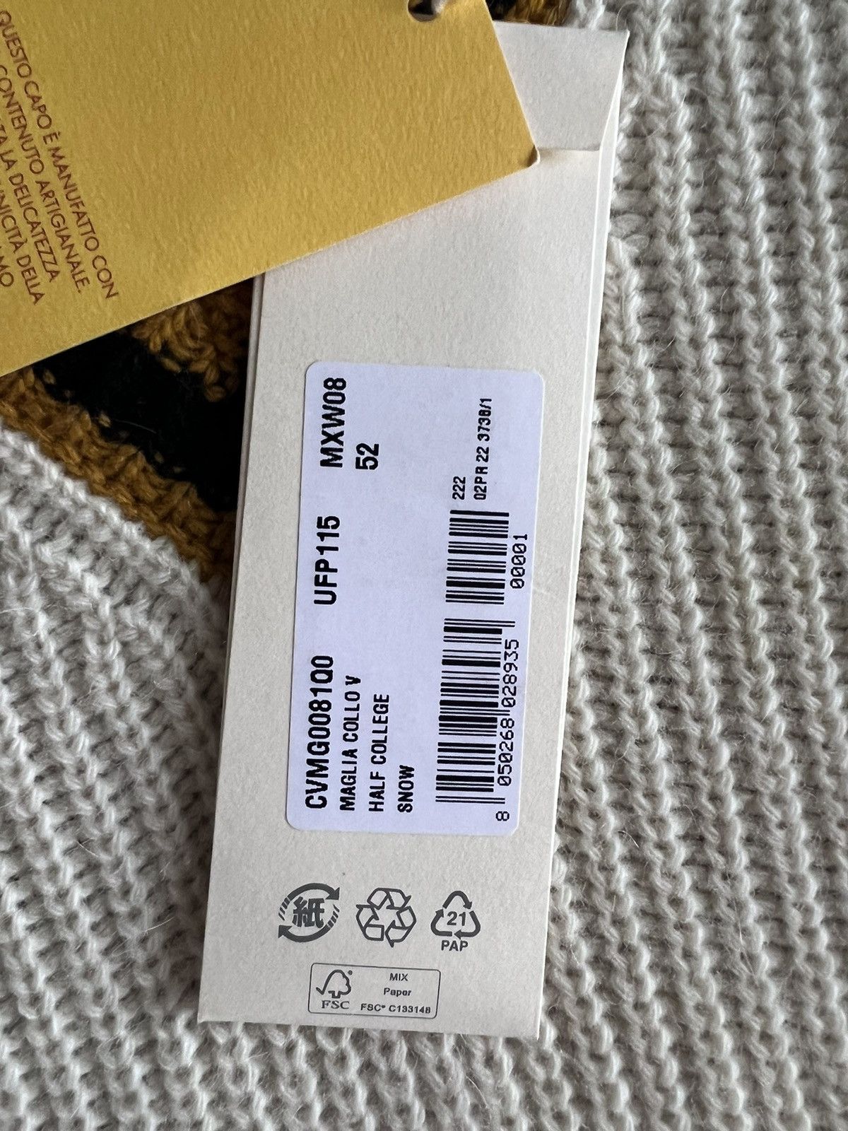 Marni $1.5K Alpaca-blend two-sided “College” sweater/jumper, IT52 Size US L / EU 52-54 / 3 - 20 Thumbnail