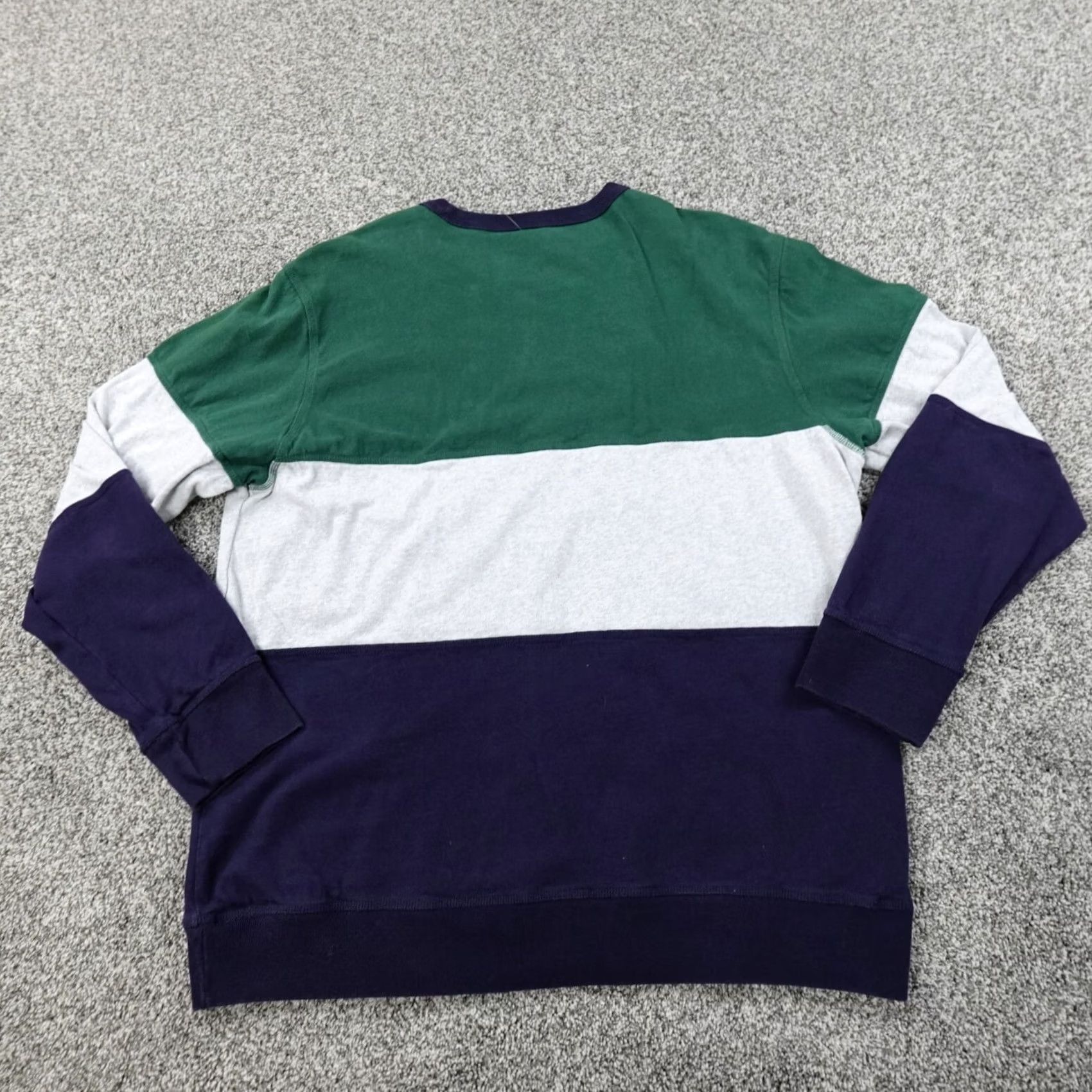 American Eagle Outfitters American Eagle Outfitters Sweater Mens XL Blue Colorblock Pullover Crewneck Sweatshirt AE Size US XL / EU 56 / 4 - 4 Thumbnail