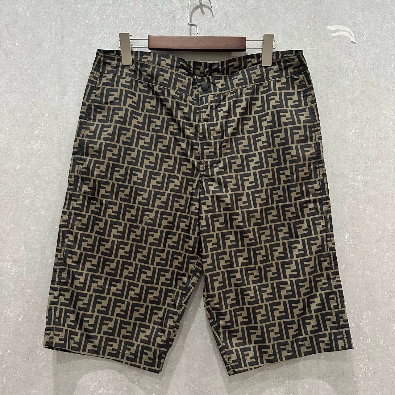 Fendi Fendi Monogram Nylon Drawstring Shorts Size US 34 / EU 50 - 1 Thumbnail